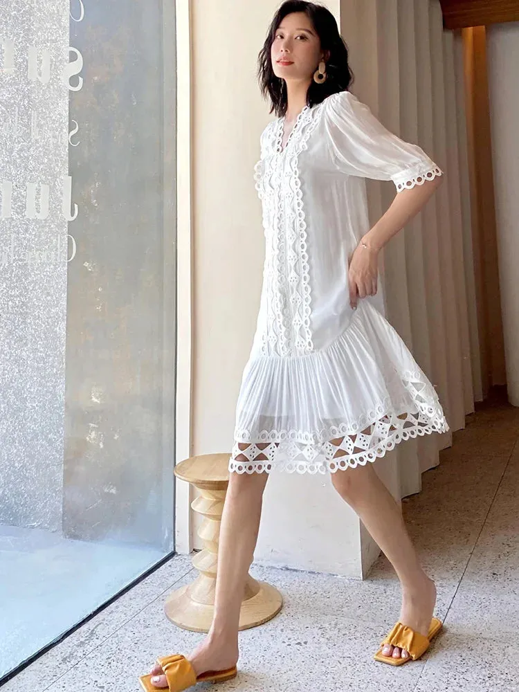 2024 Summer Holiday Long Dress Vocation Beach Ladies New Midi Dress