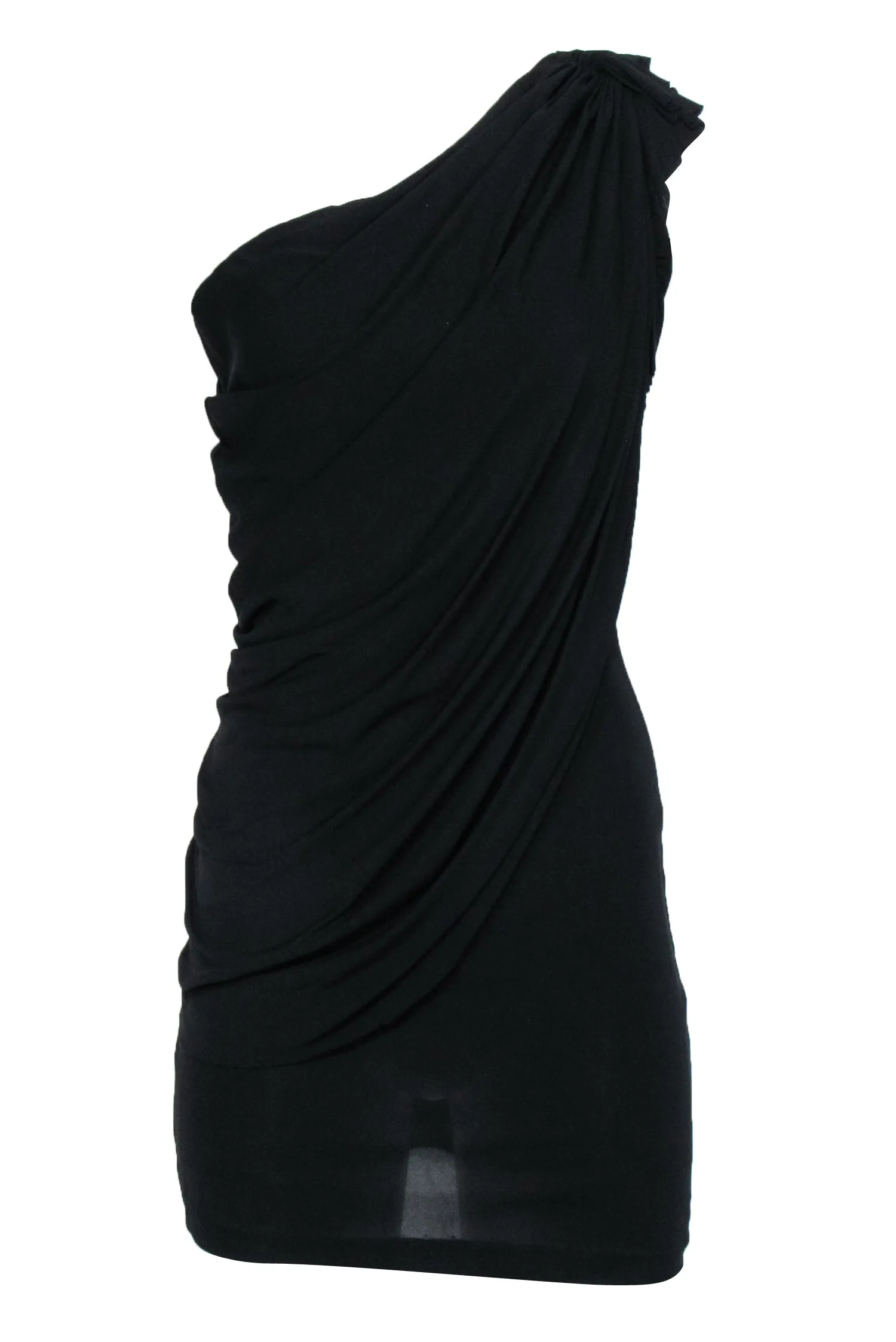 Adam Lippes - Black One Shoulder Sleeveless Mini Dress Sz XS