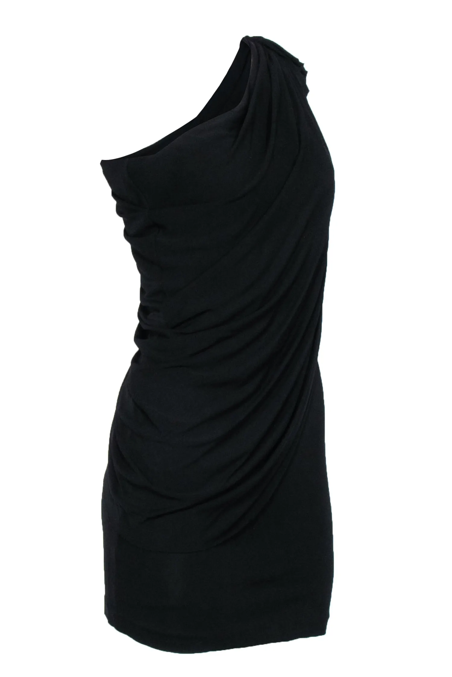 Adam Lippes - Black One Shoulder Sleeveless Mini Dress Sz XS