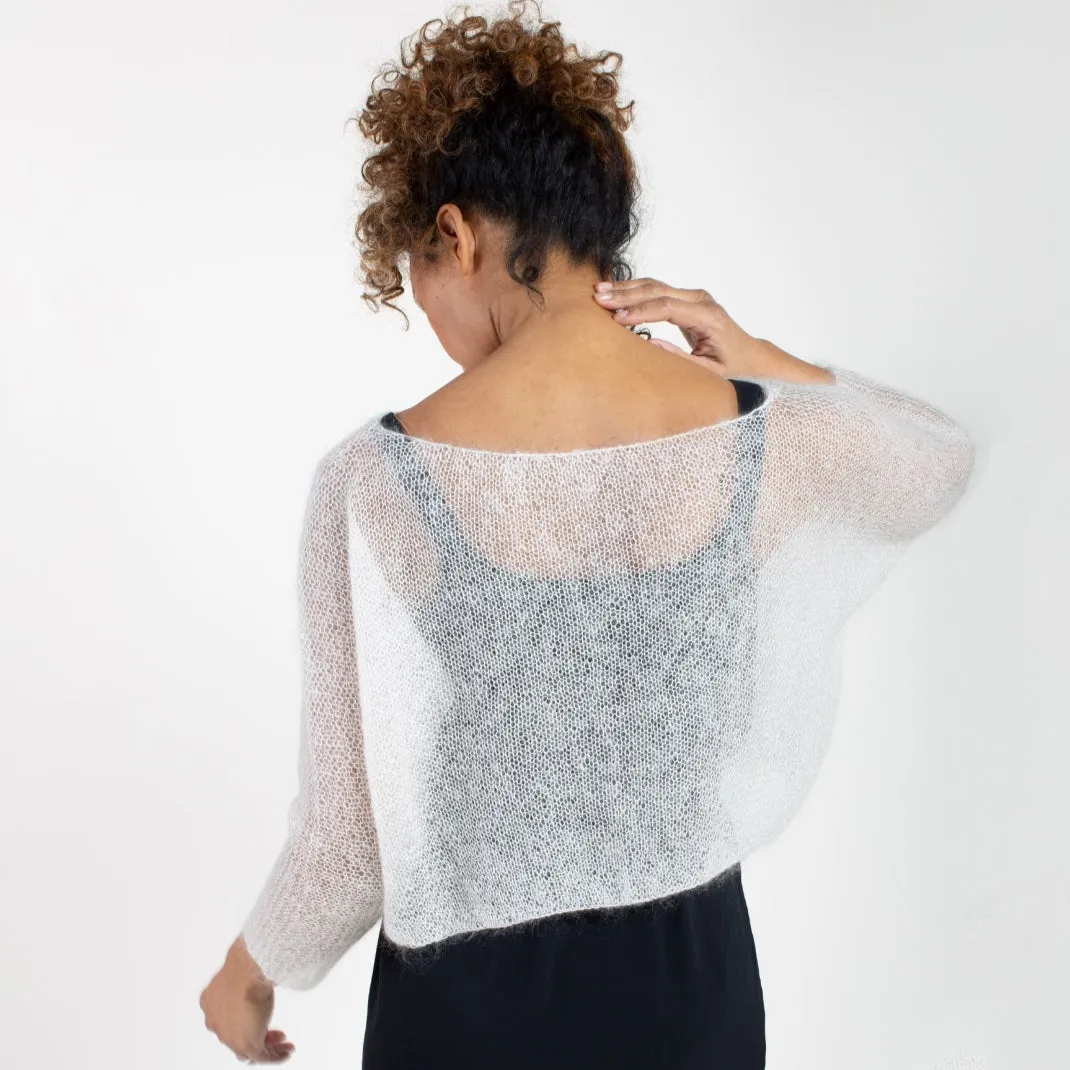 Allegro Pullover Knitting Kit | Madelinetosh Silk Cloud