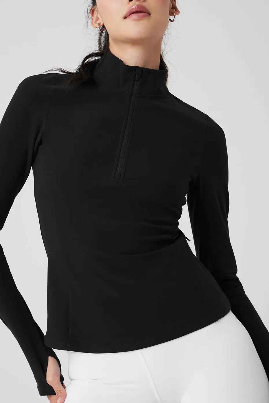 Alosoft 1/2 Zip Rapid Pullover - Black