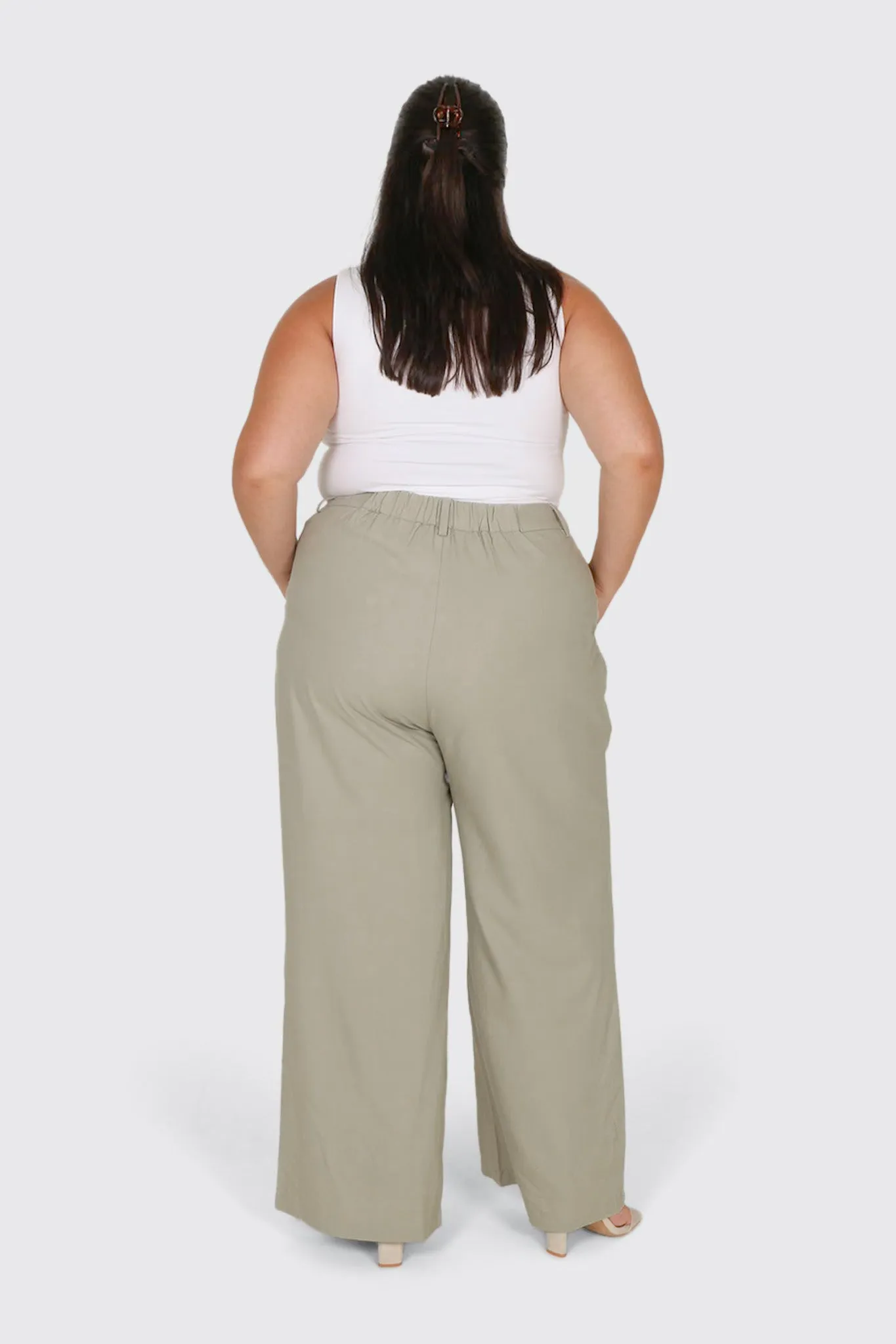 ARIE LINEN PANTS STONE TALL FIT