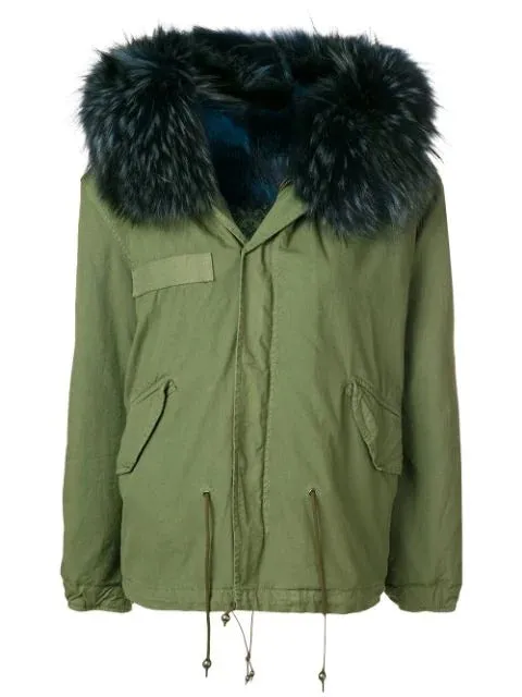 ARMY MINI PARKA WITH COYOTE FUR