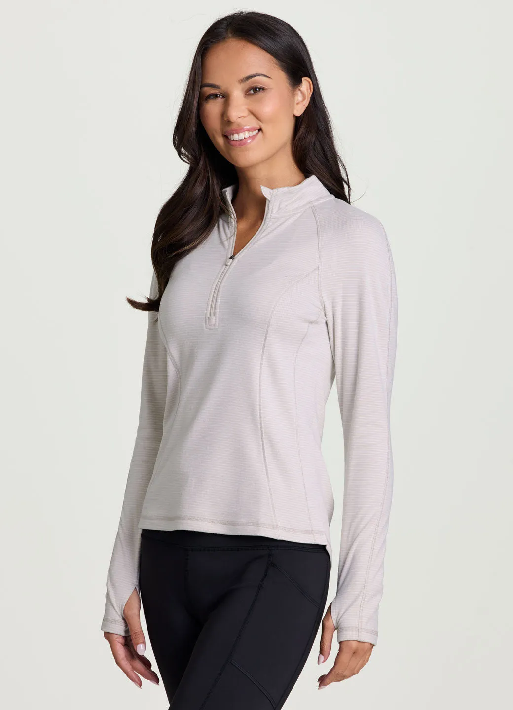 Aspen 1/4 Zip Long Sleeve Top