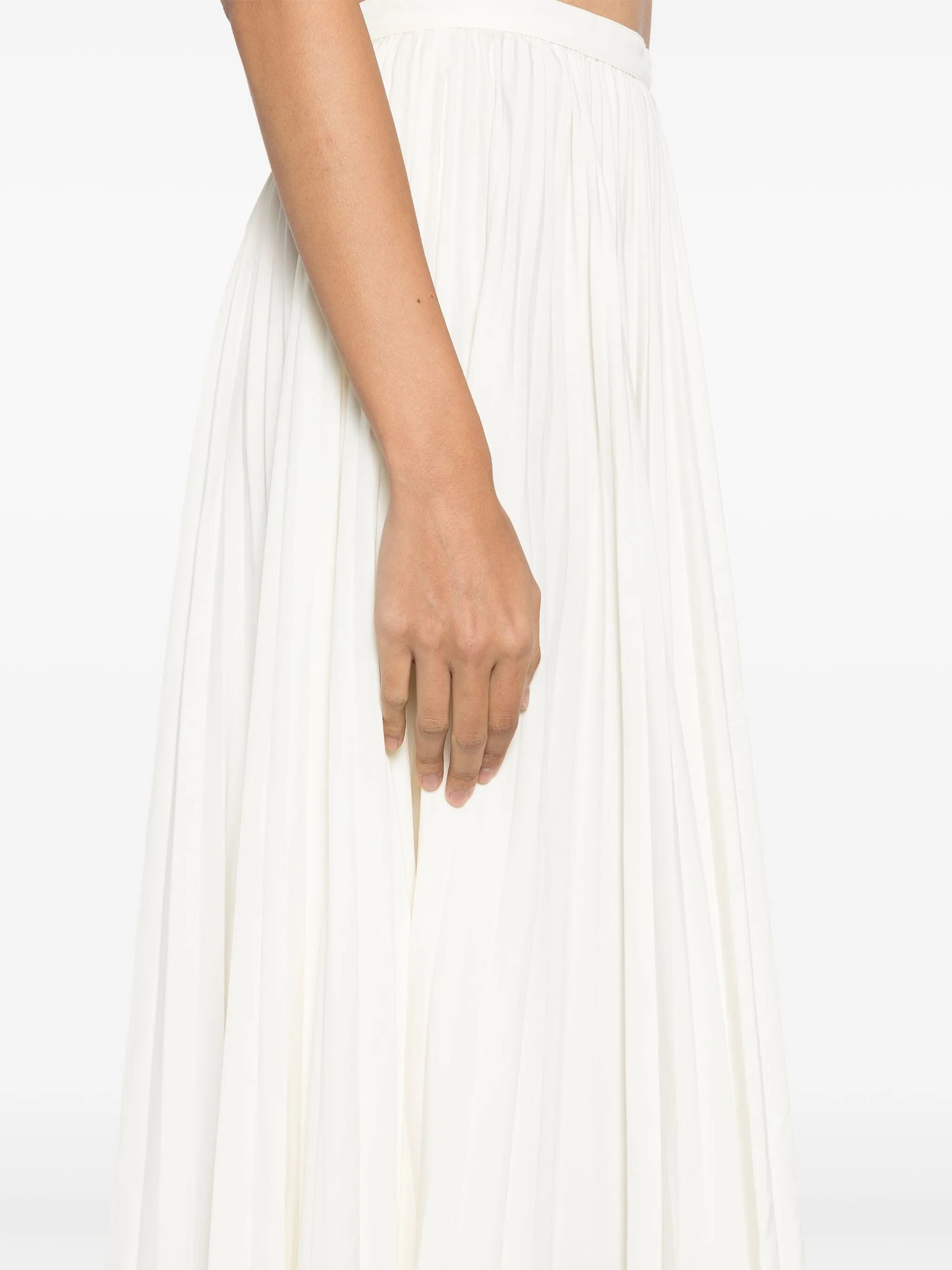 ASYMMETRIC PLEATED SKIRT