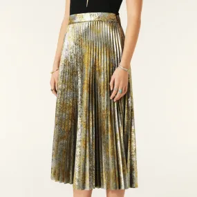 Ba&sh Falone Midi Skirt in Gold