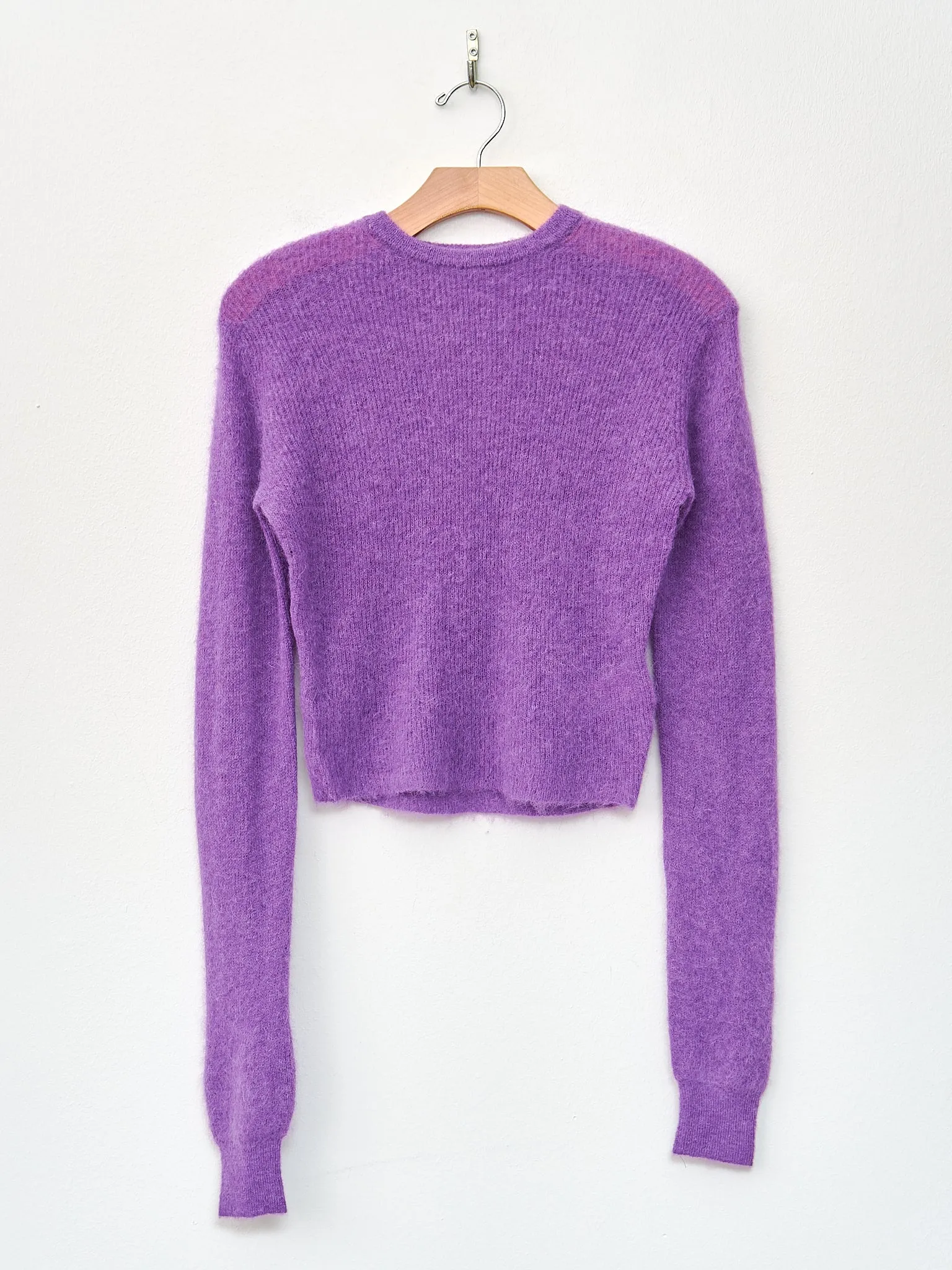 Baby Suri Alpaca Sheer Knit P/O - Purple