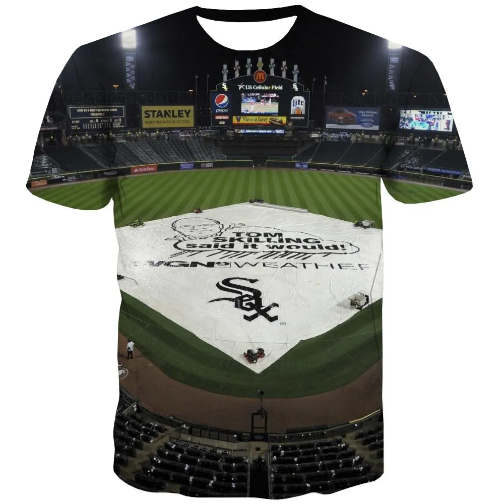 Baseball T-shirt Men Stadium Tshirt Anime Game Tshirts Casual White T-shirts 3d