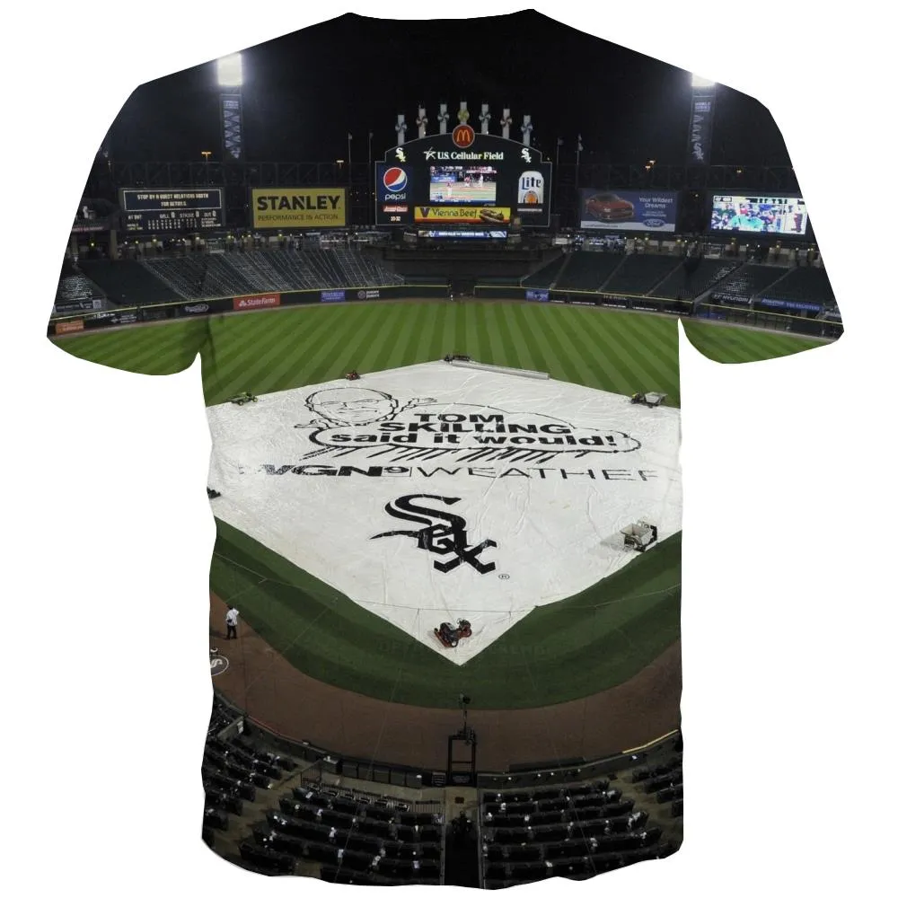 Baseball T-shirt Men Stadium Tshirt Anime Game Tshirts Casual White T-shirts 3d