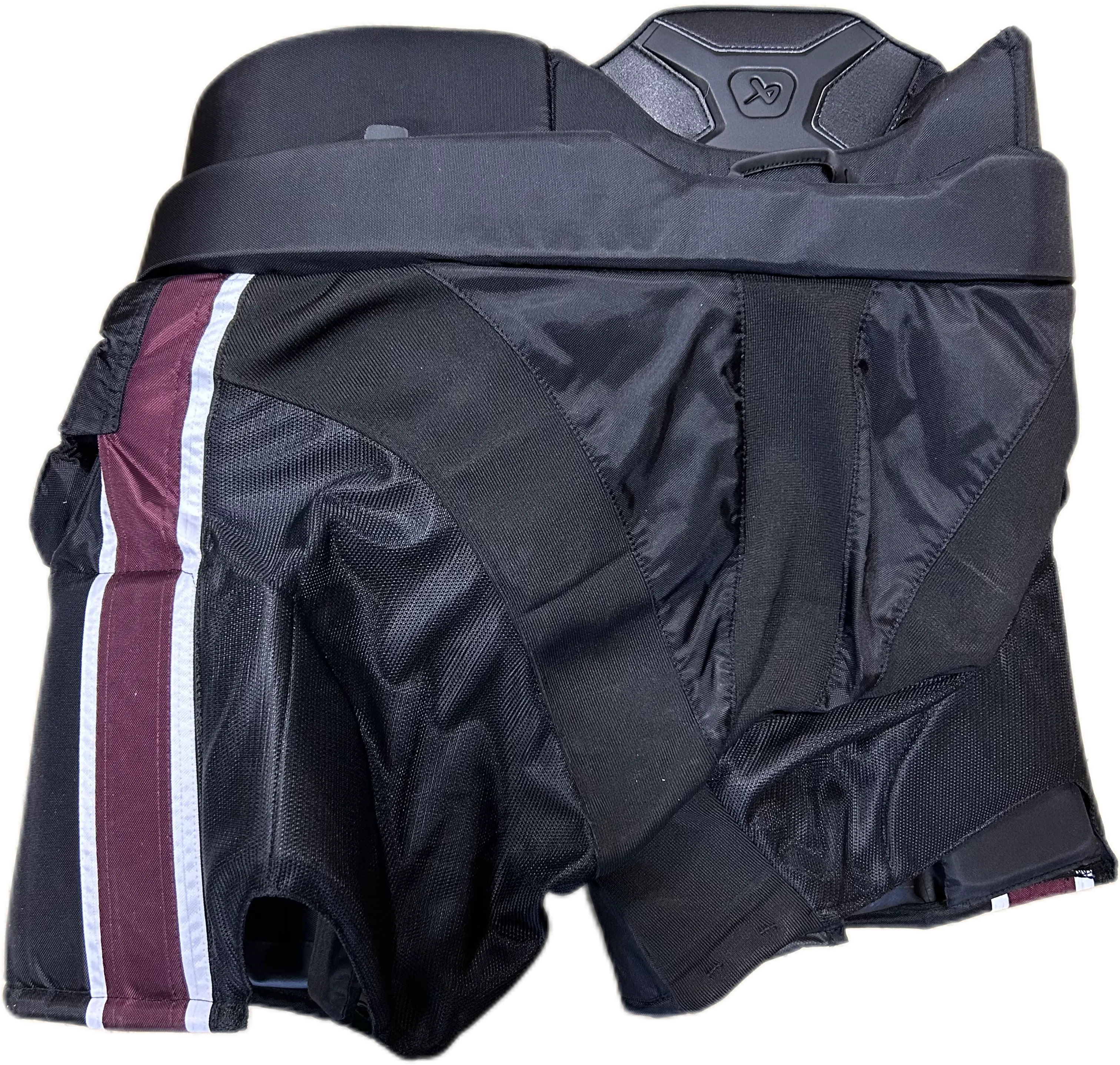 Bauer Pro - NCAA Pro Stock Hockey Goalie Pants (Black/Maroon)