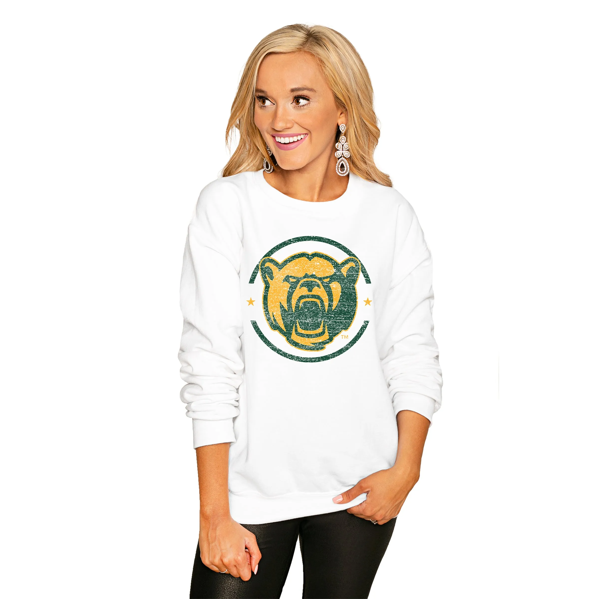 BAYLOR BEARS "END ZONE" PERFECT COZY CREW SWEATSHIRT