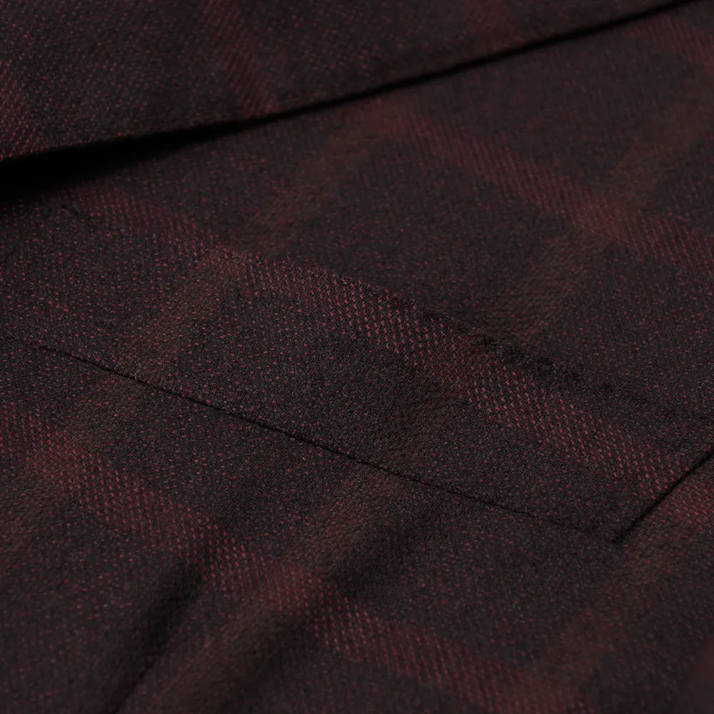 Belvest Burgundy Check Wool Sport Coat