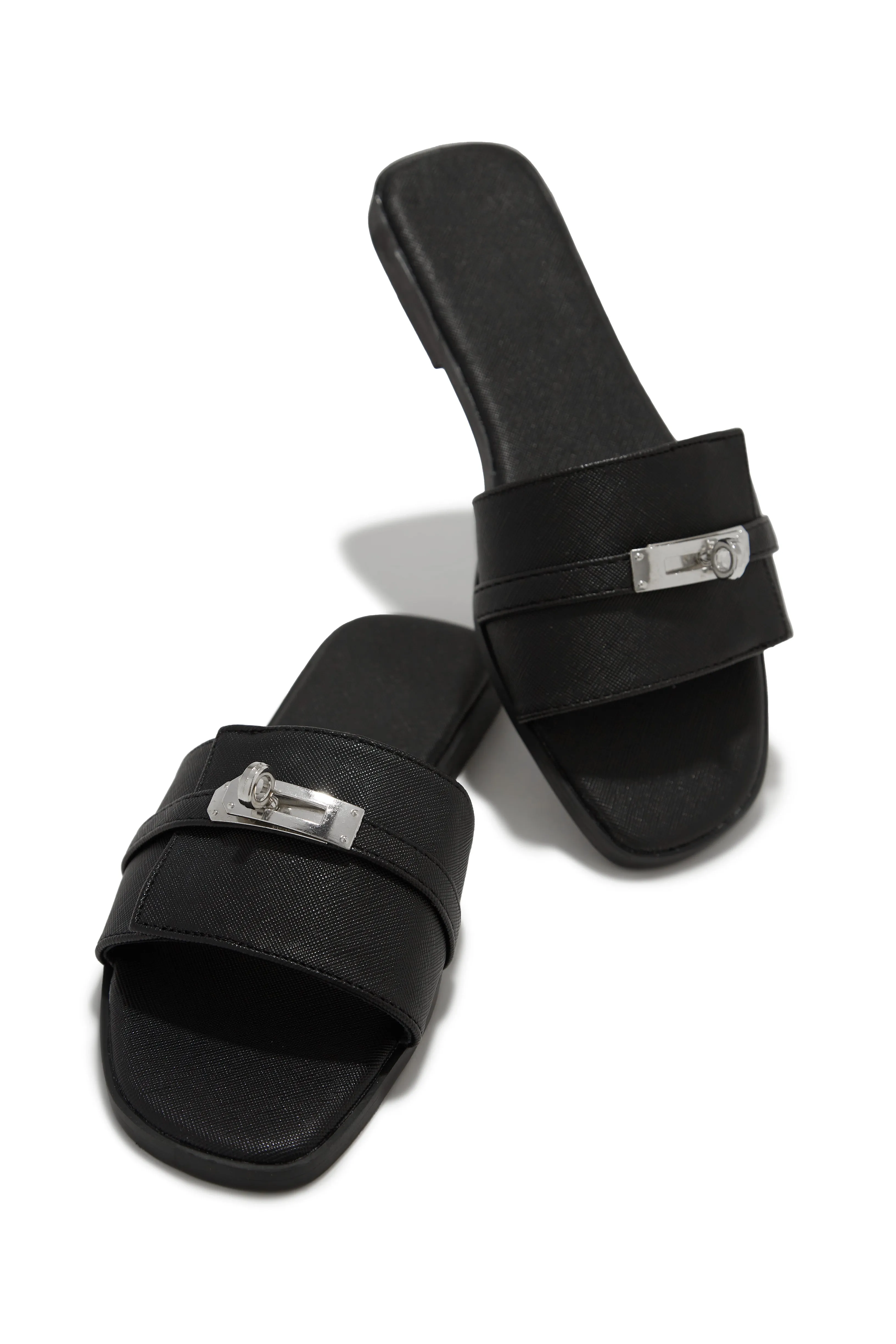 Bianca Slip On Sandals - Black