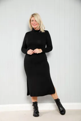 Black Chloe Cosy Dress - Seconds