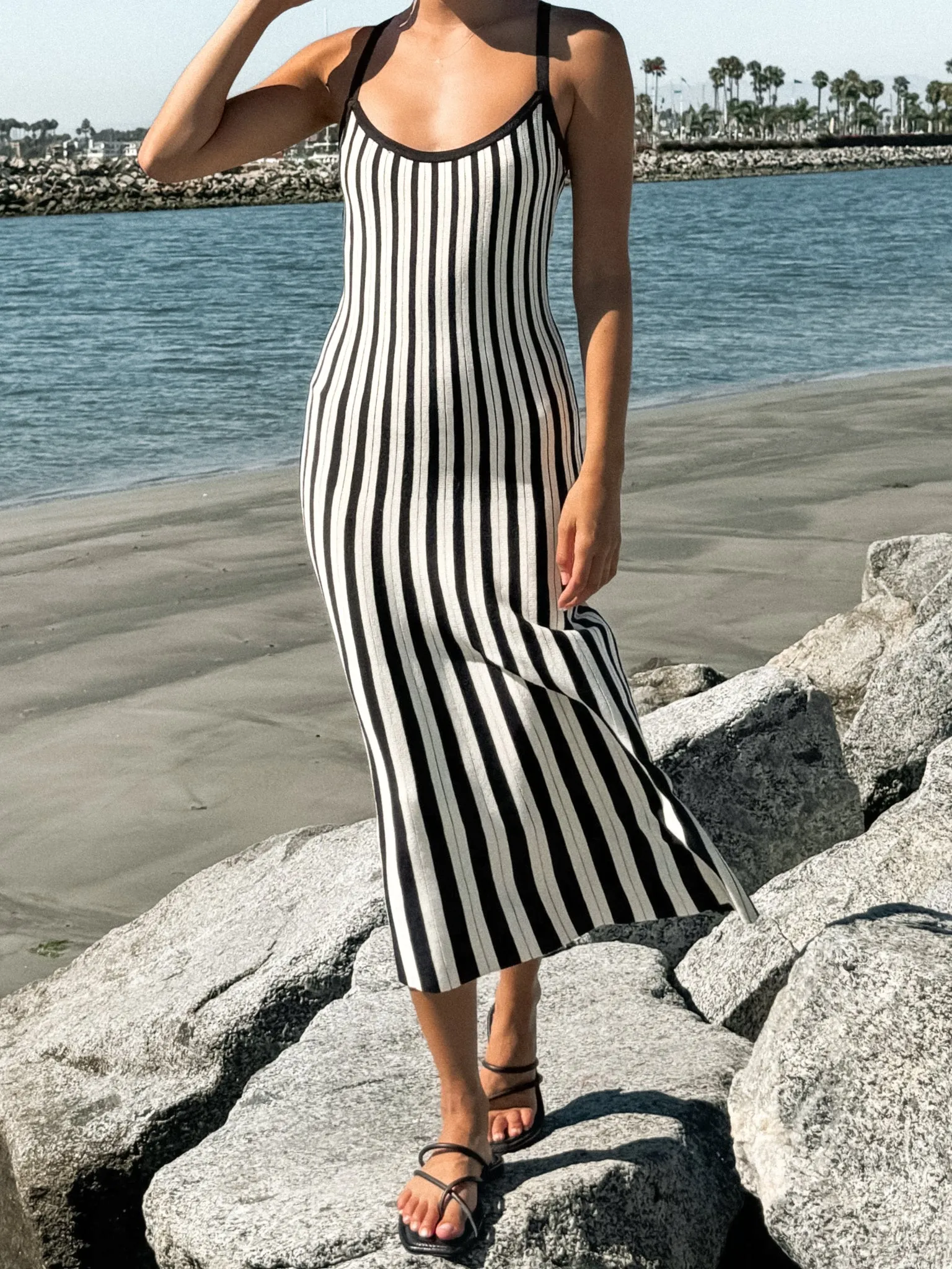 Blair Stripe Knit Midi Dress - Final Sale