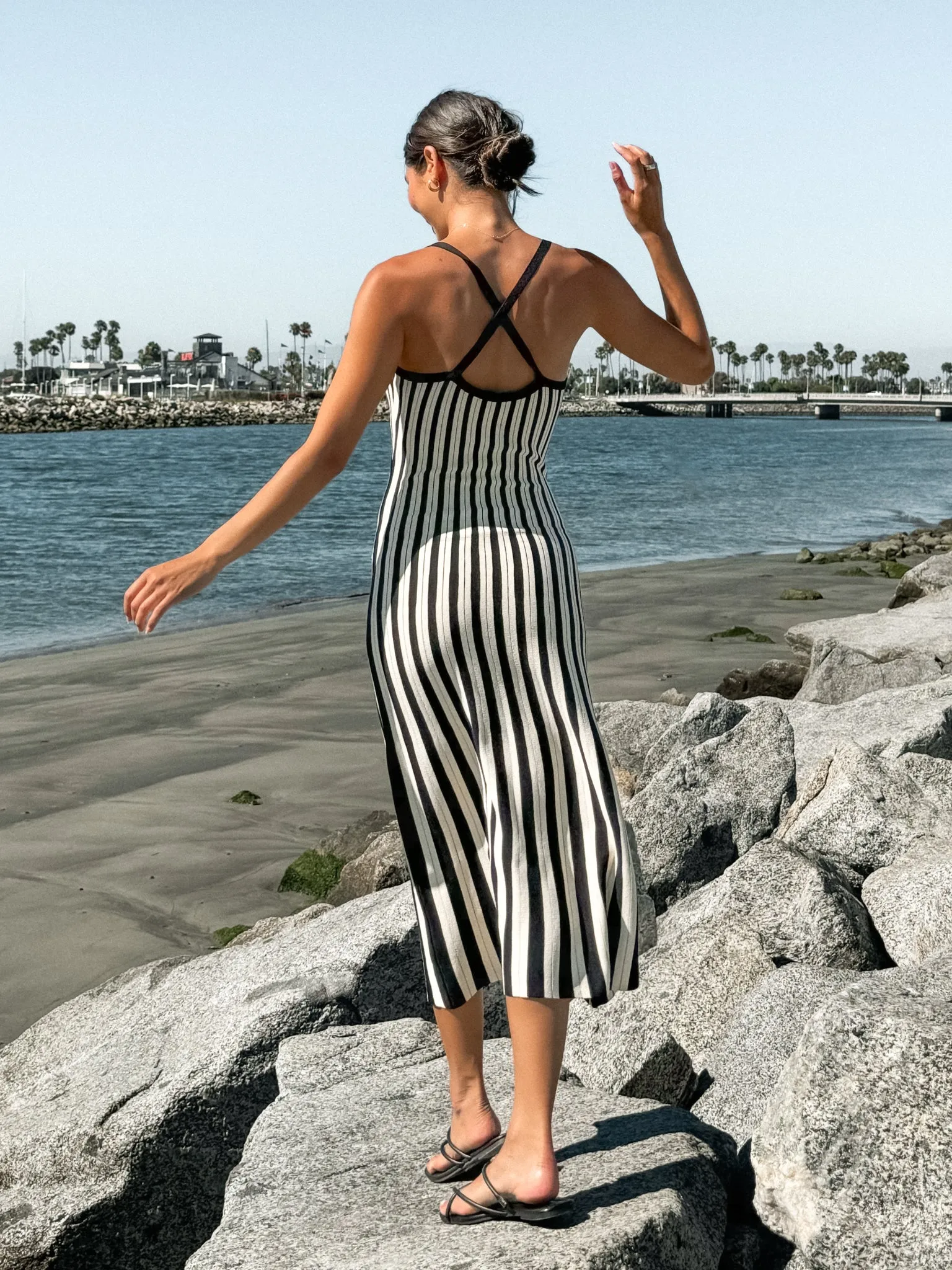 Blair Stripe Knit Midi Dress - Final Sale