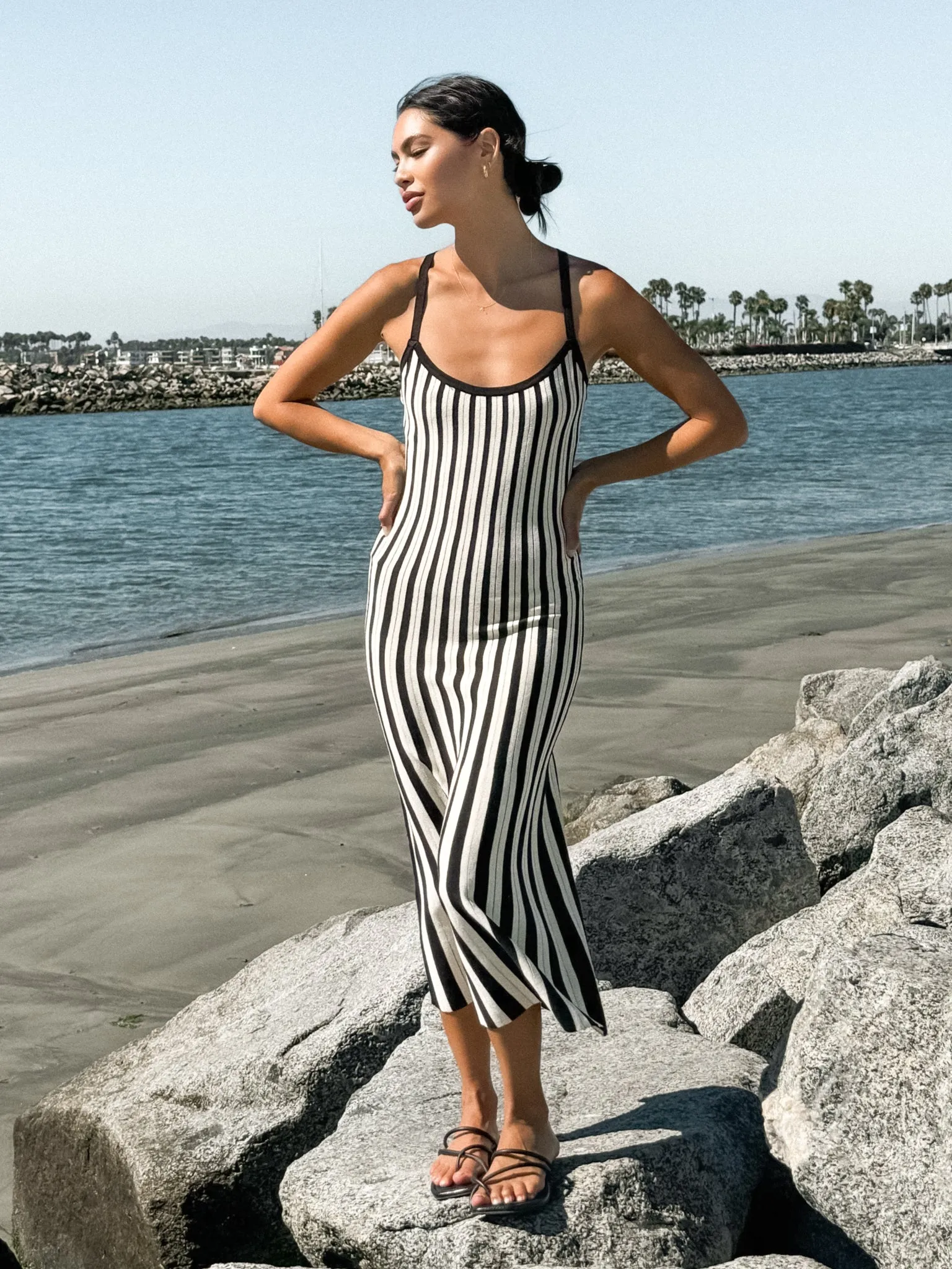 Blair Stripe Knit Midi Dress - Final Sale