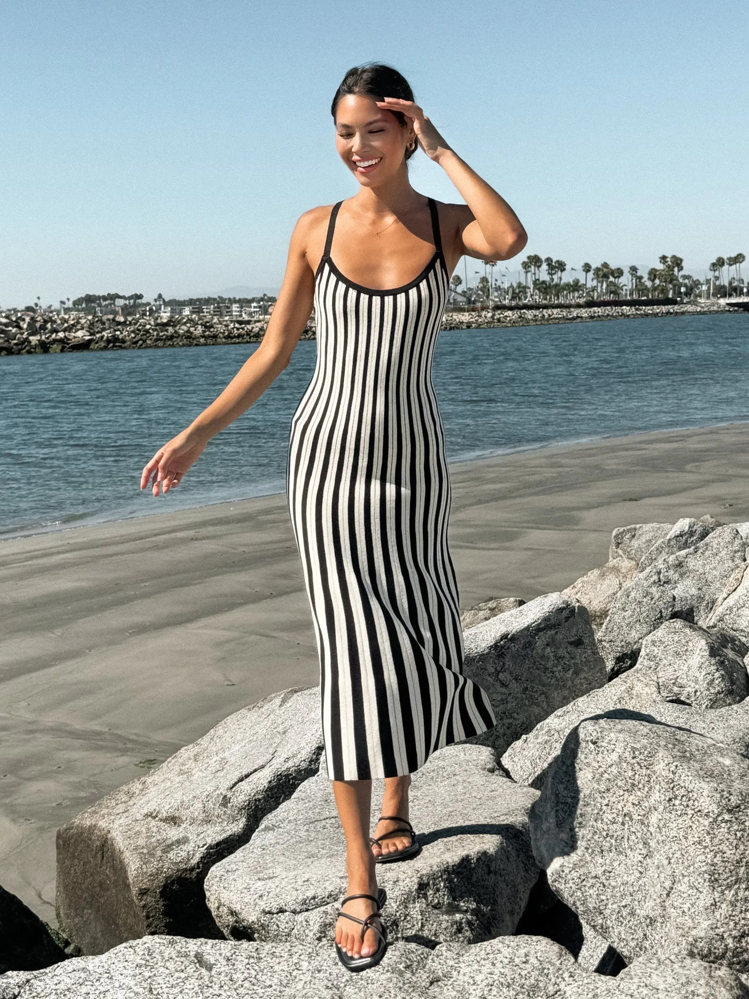 Blair Stripe Knit Midi Dress - Final Sale