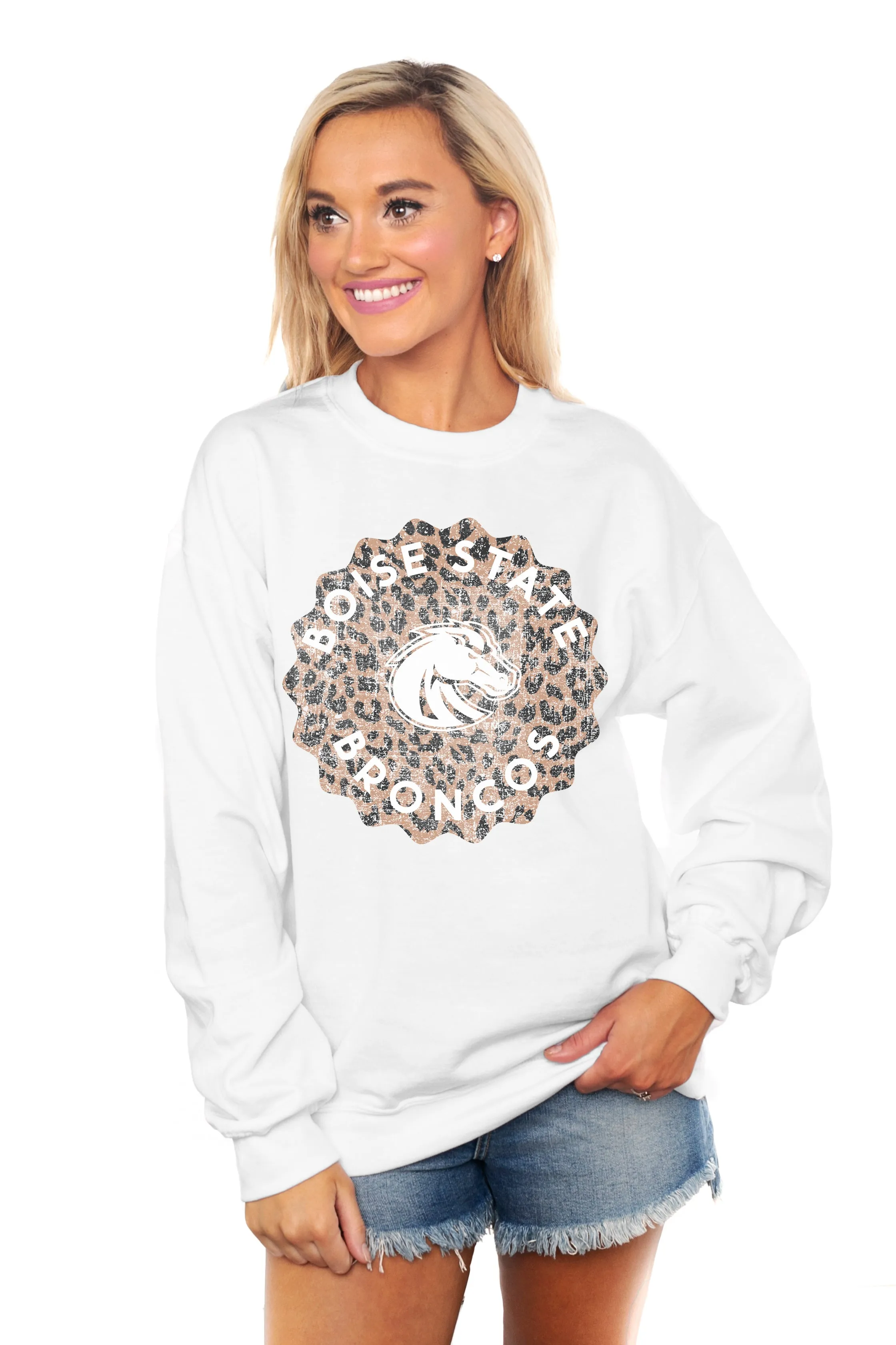 BOISE STATE BRONCOS "WILD SIDE" PERFECT CREW SWEATSHIRT