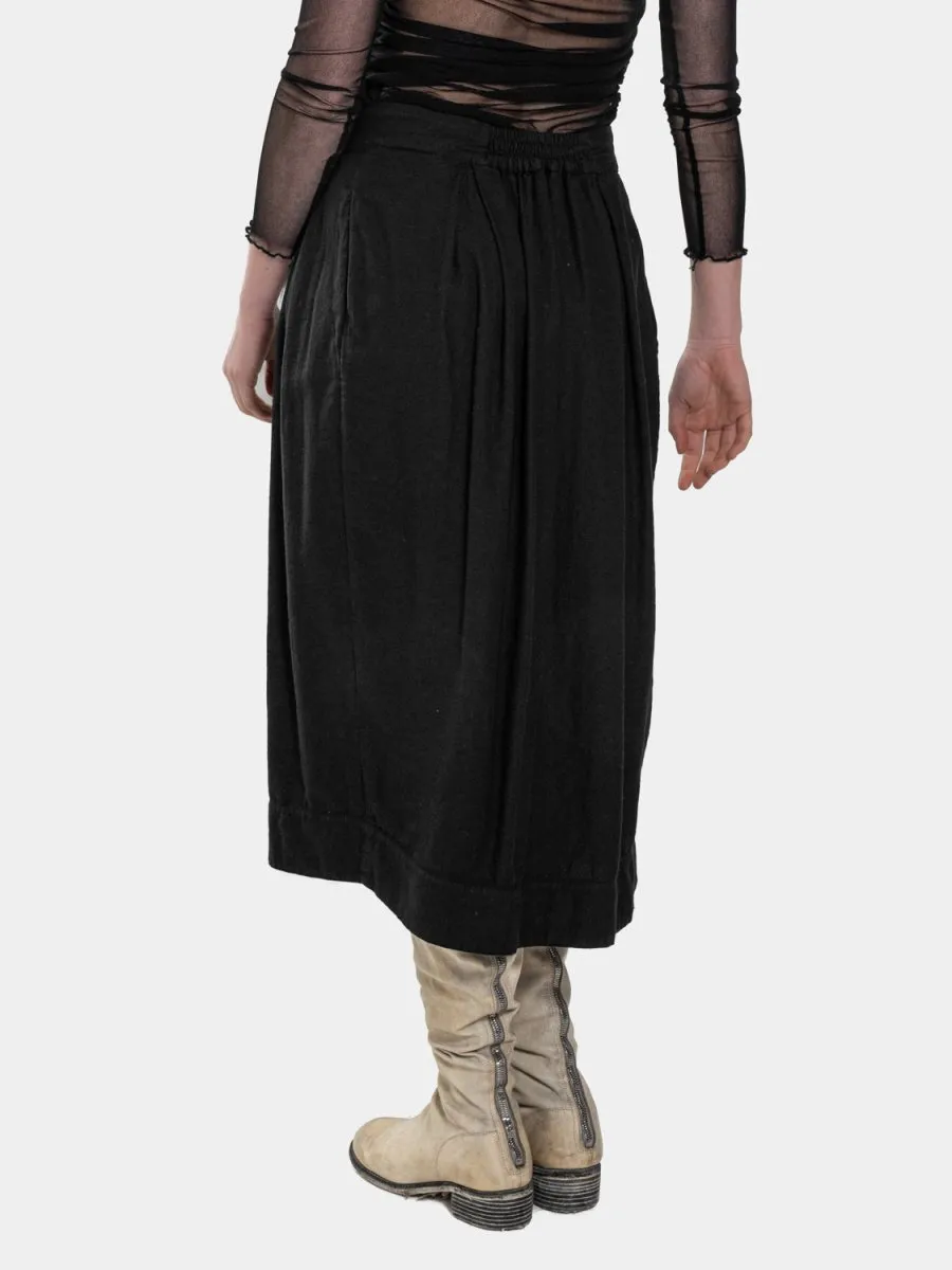 Box Pleated Midi Skirt