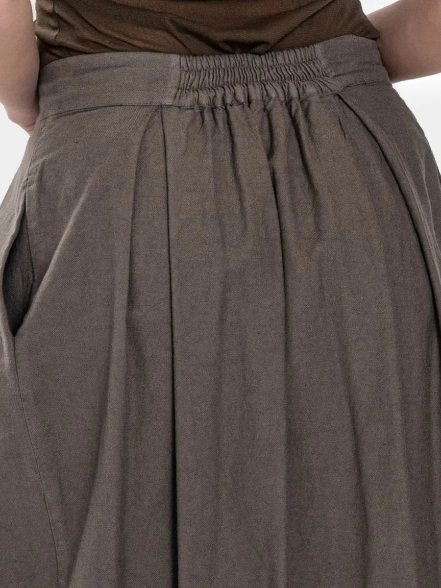 Box Pleated Midi Skirt