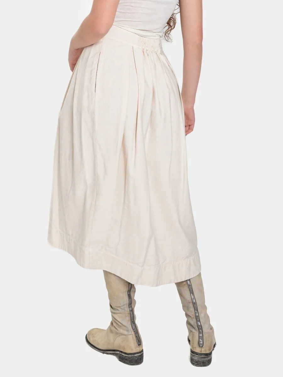 Box Pleated Midi Skirt