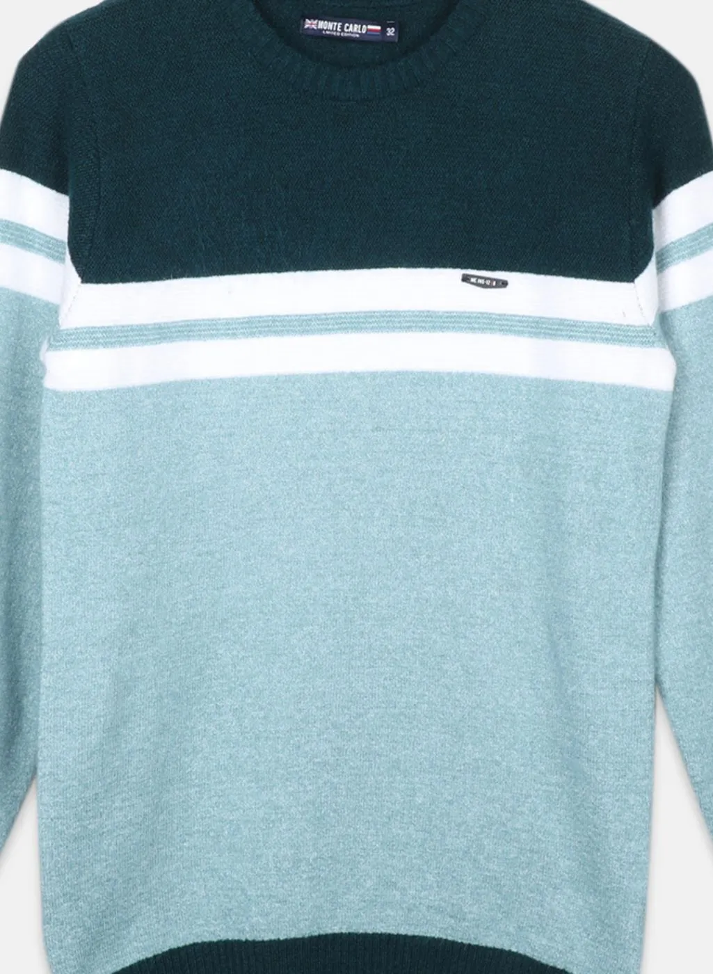 Boys Blue Solid Pullover