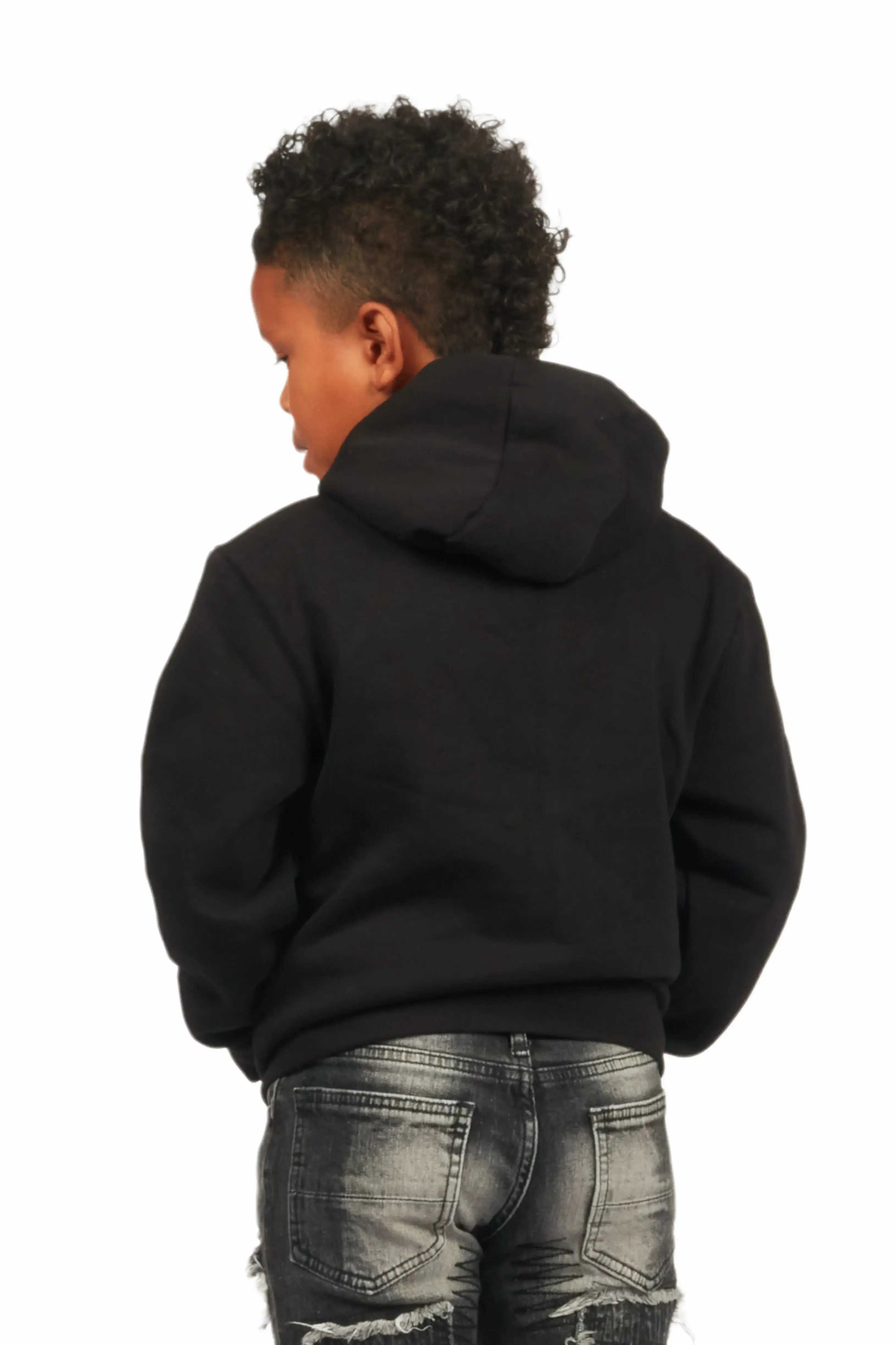 Boys Ezra Black Graphic Hoodie