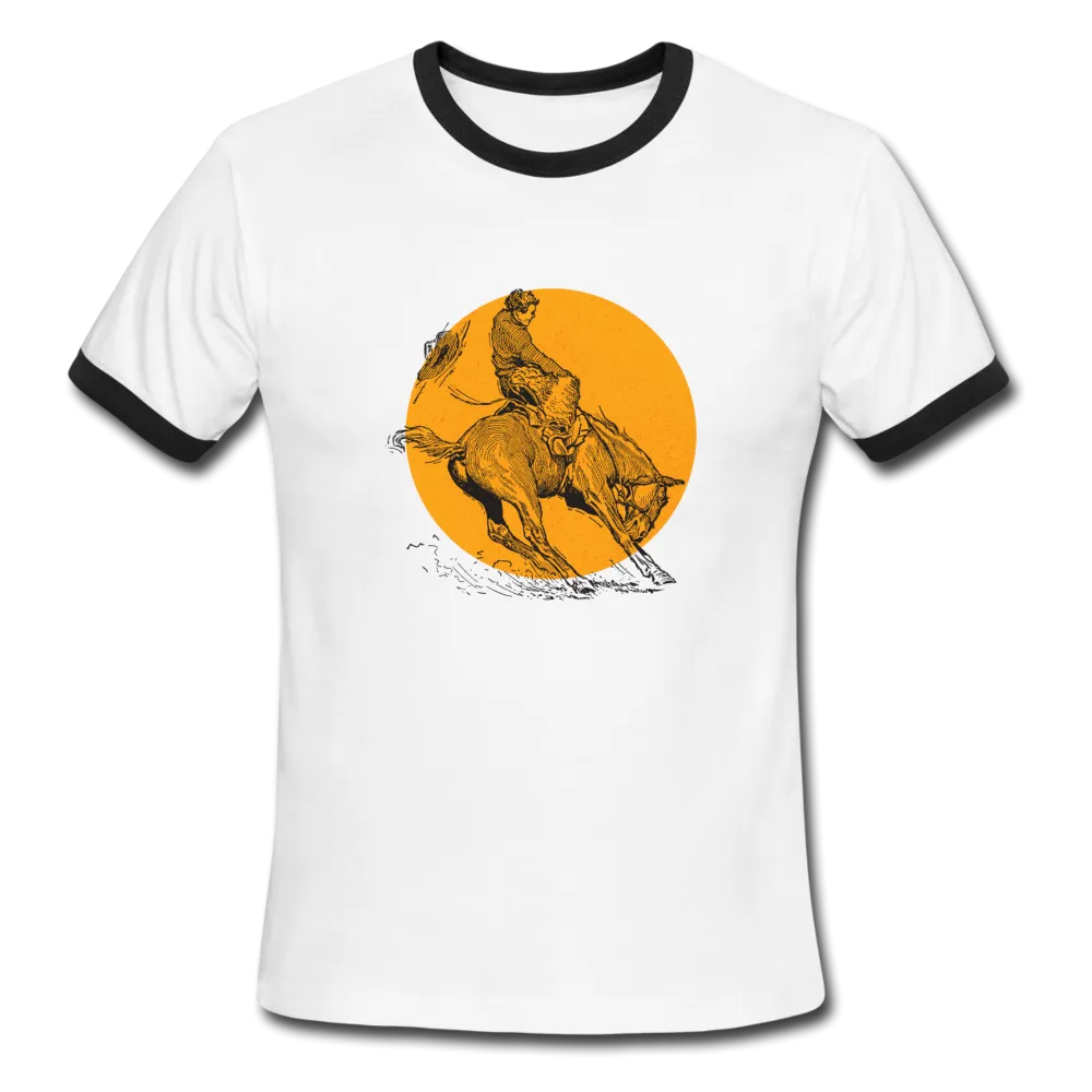 Bucking Bronco Western Ringer T-Shirt