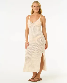 Cala Vadella Crochet Dress in Off White