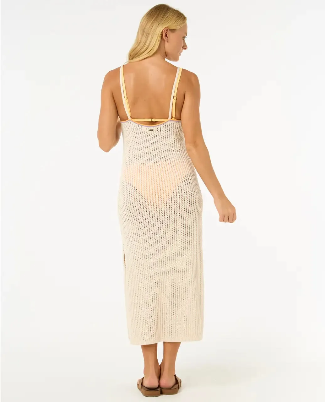 Cala Vadella Crochet Dress in Off White