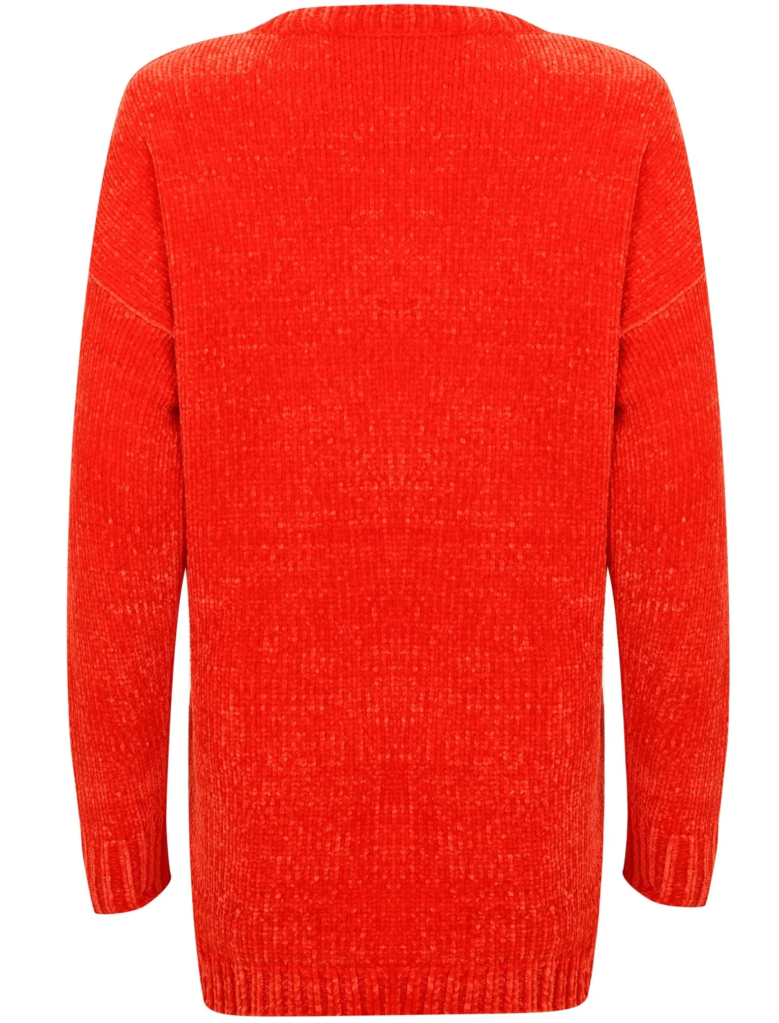 Celia Crew Neck Chenille Knitted Jumper in Red - Tokyo Laundry