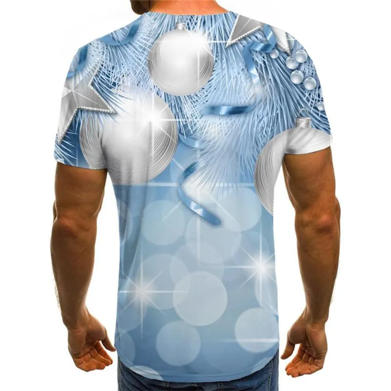 Christmas T shirts Men New Year T-shirts 3d Party Tshirts Novelty Short Sleeve