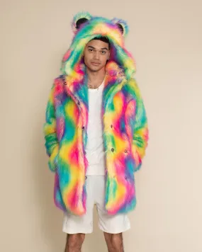 Classic Men's Faux Fur Coat | Rainbow Bear