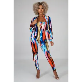 Color Streaks Two-Piece Set