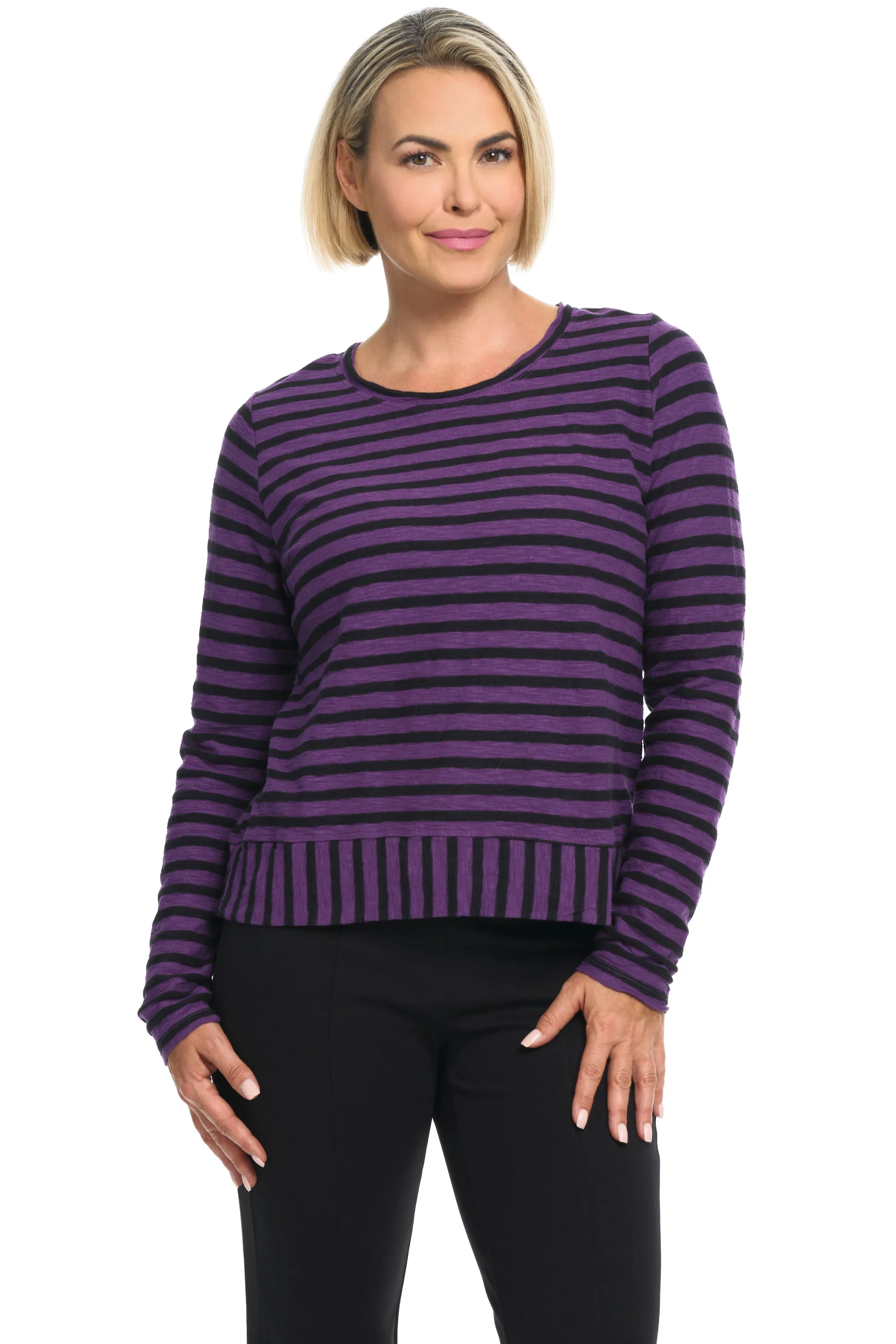 Cotton Linen Striped Top