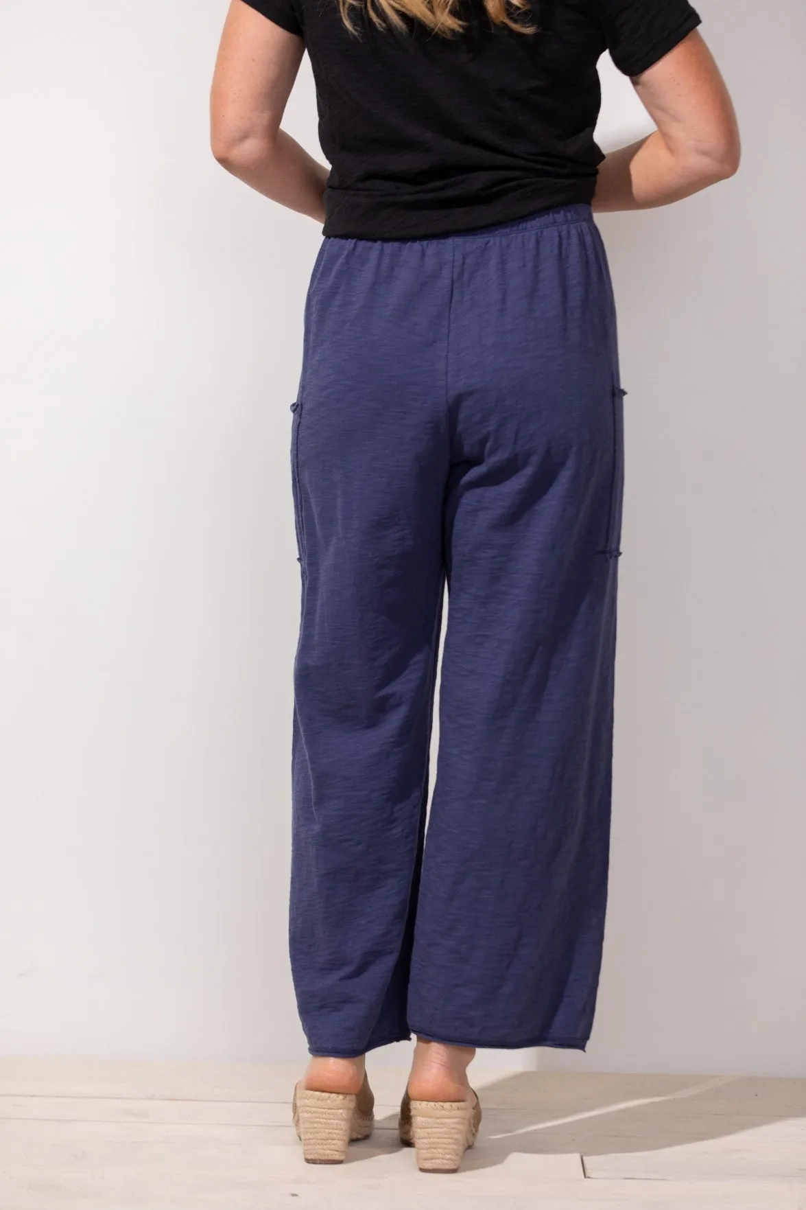 Cotton Slub Pocket Flood Pants