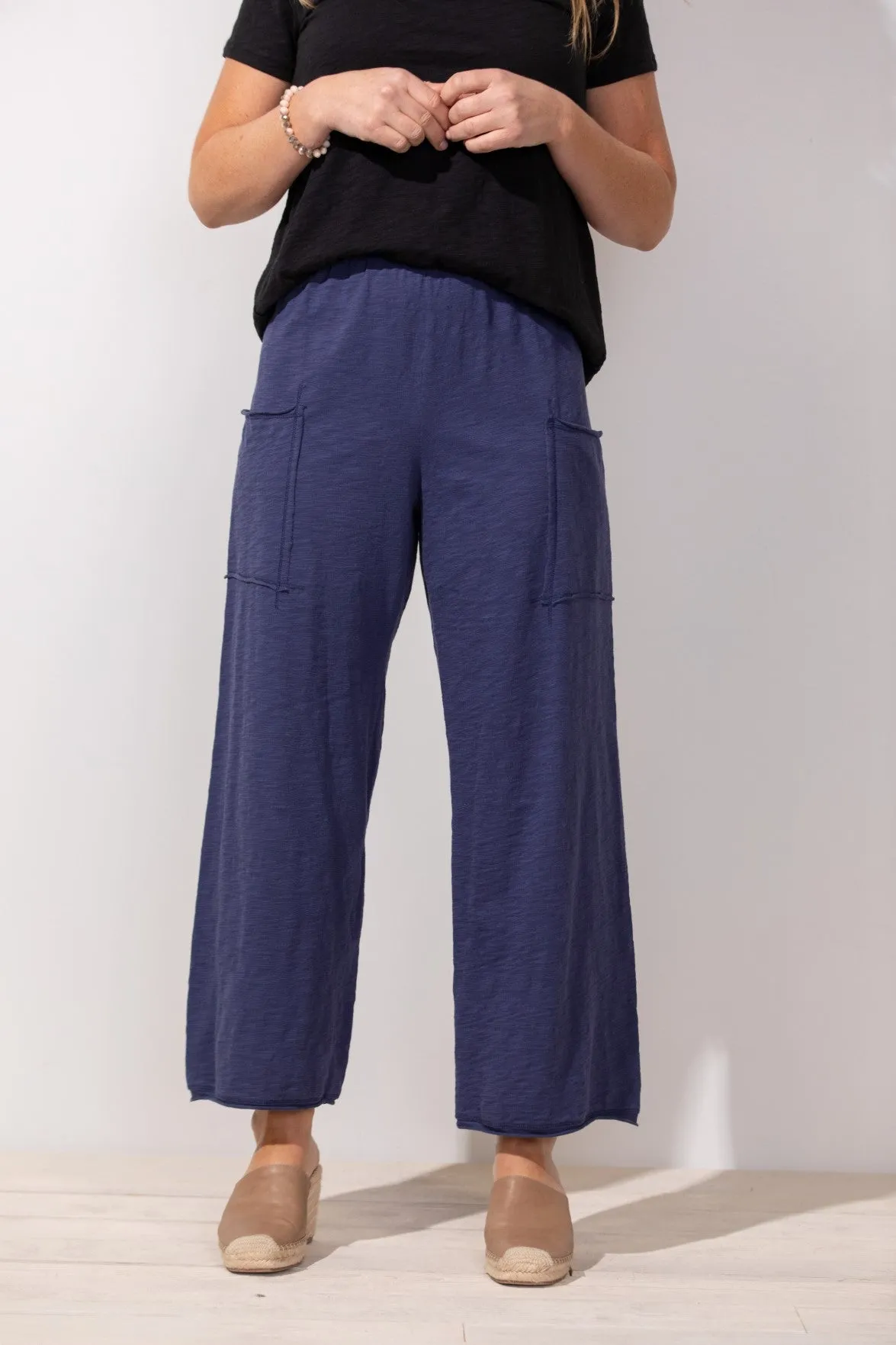 Cotton Slub Pocket Flood Pants