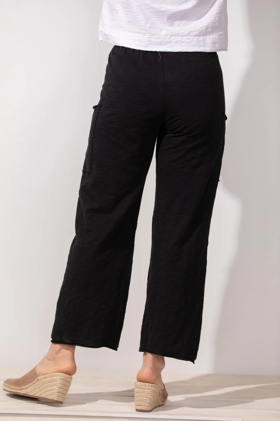 Cotton Slub Pocket Flood Pants