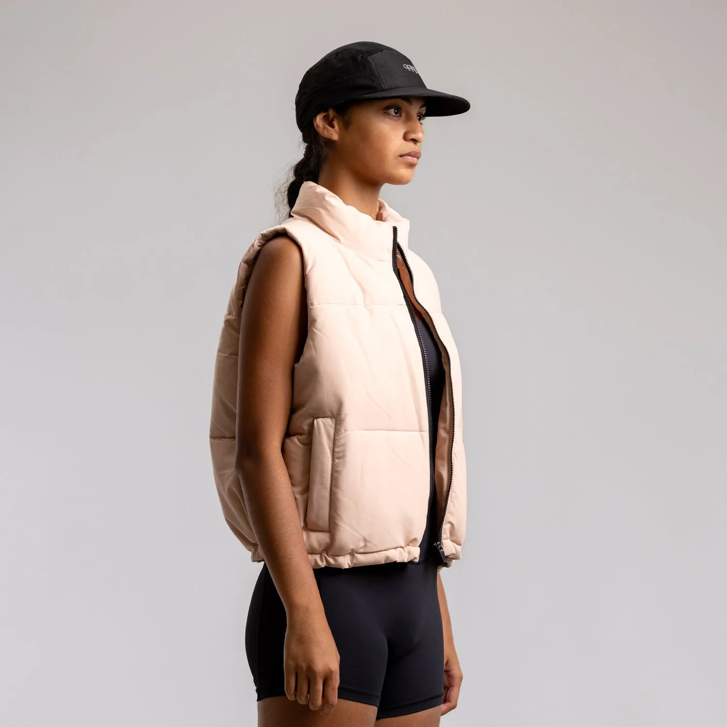 Cropped Puffer Vest Women's