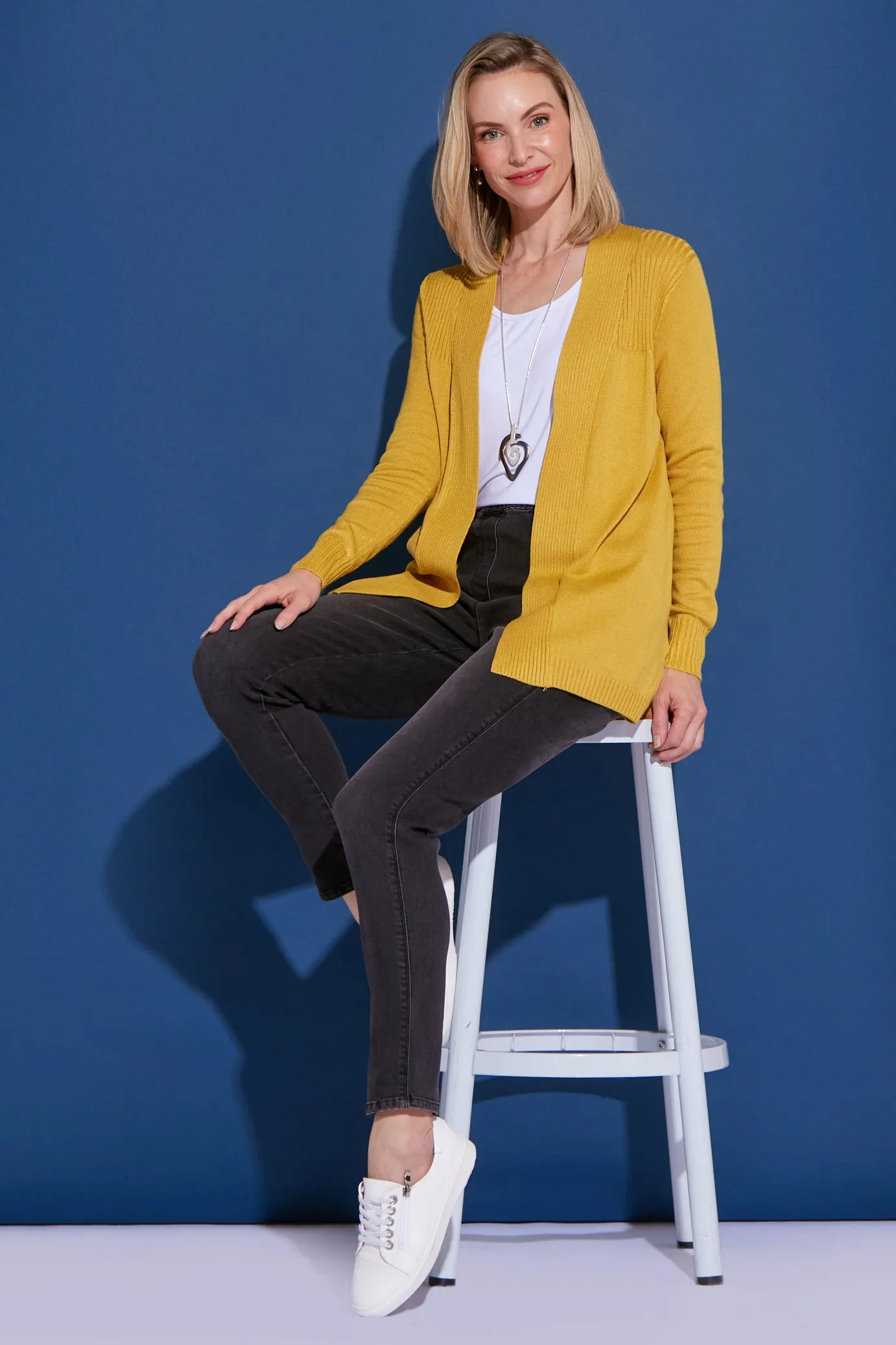 Dani Cotton Cardigan - Yellow