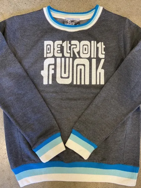 Detroit Funk Pullover /  White   Charcoal / Unisex