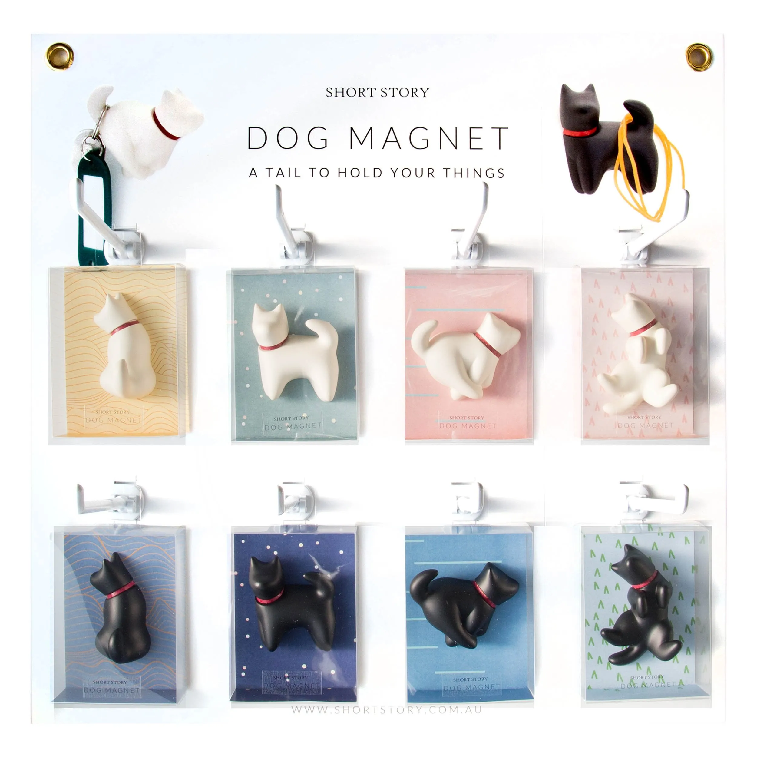 Dog Magnet Playful White