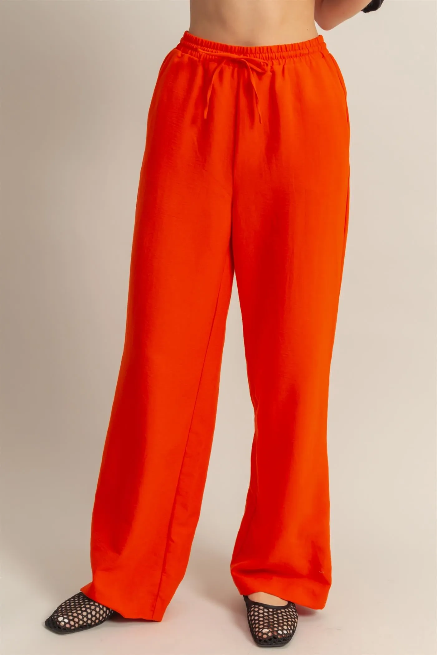 DZ25A895-High-Waist Wide Leg Woven Pants