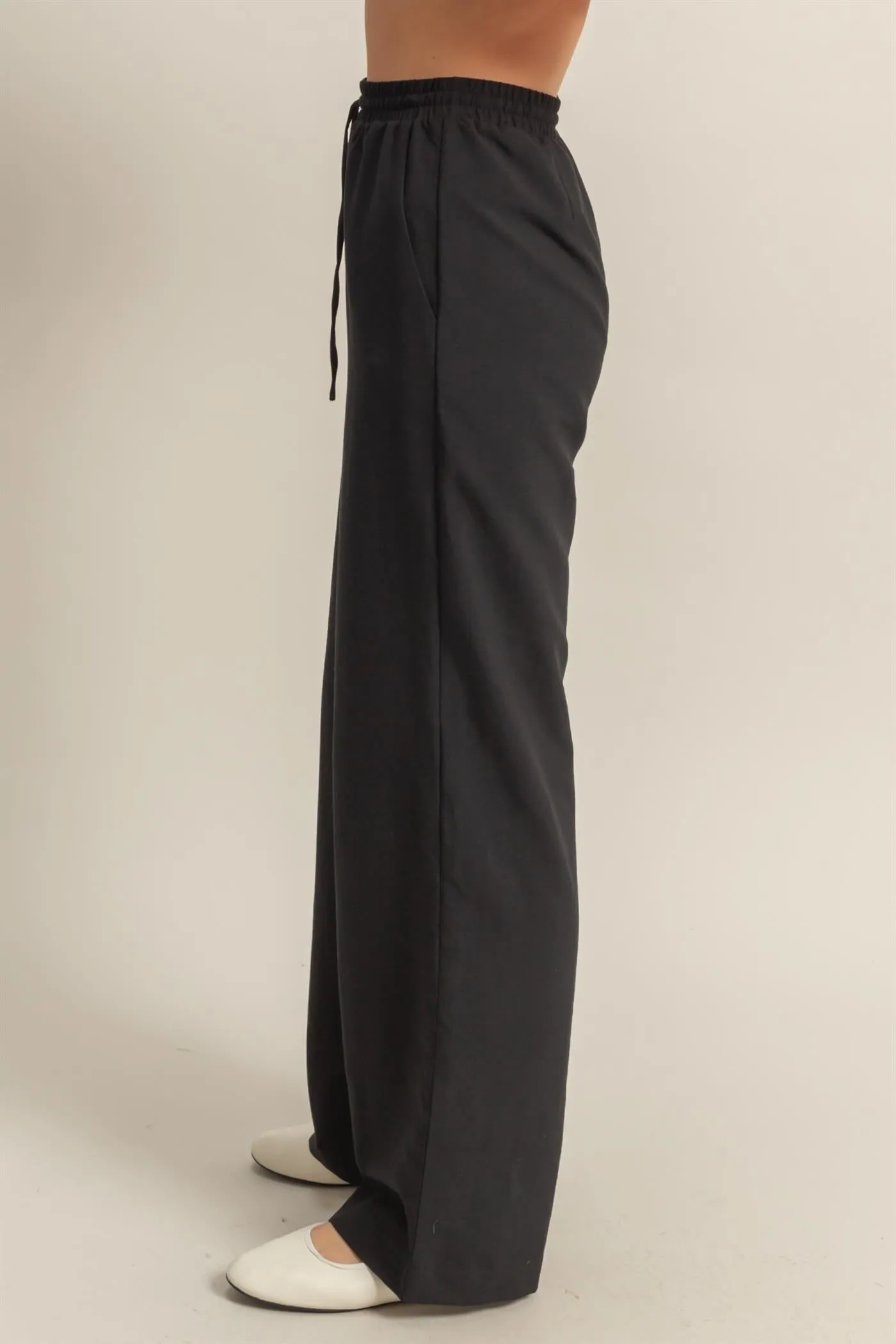 DZ25A895-High-Waist Wide Leg Woven Pants