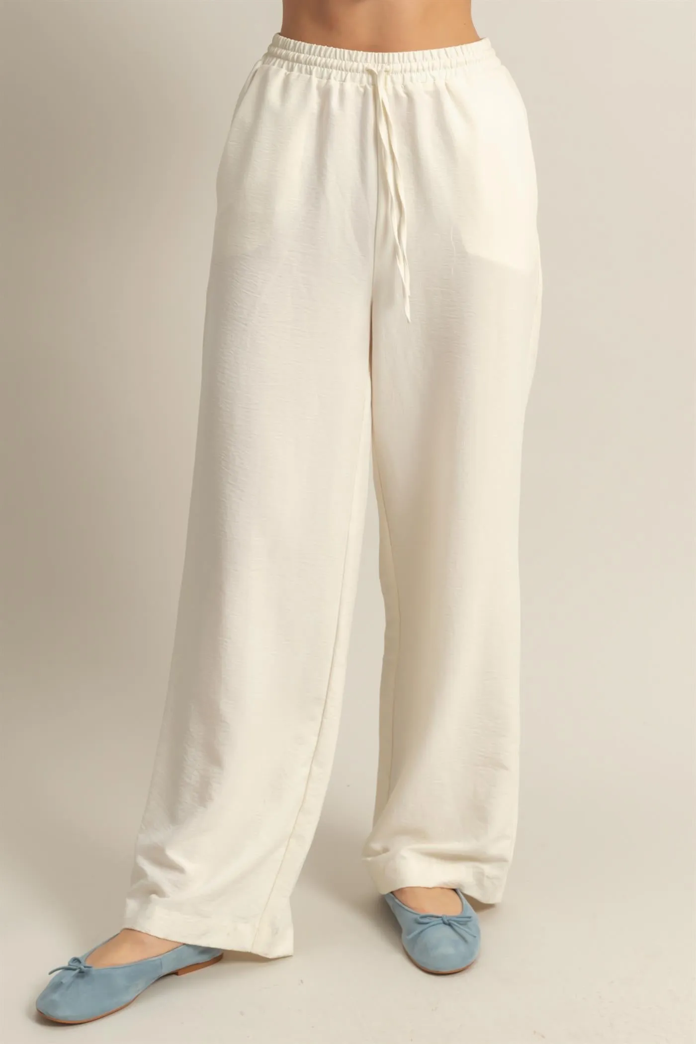 DZ25A895-High-Waist Wide Leg Woven Pants