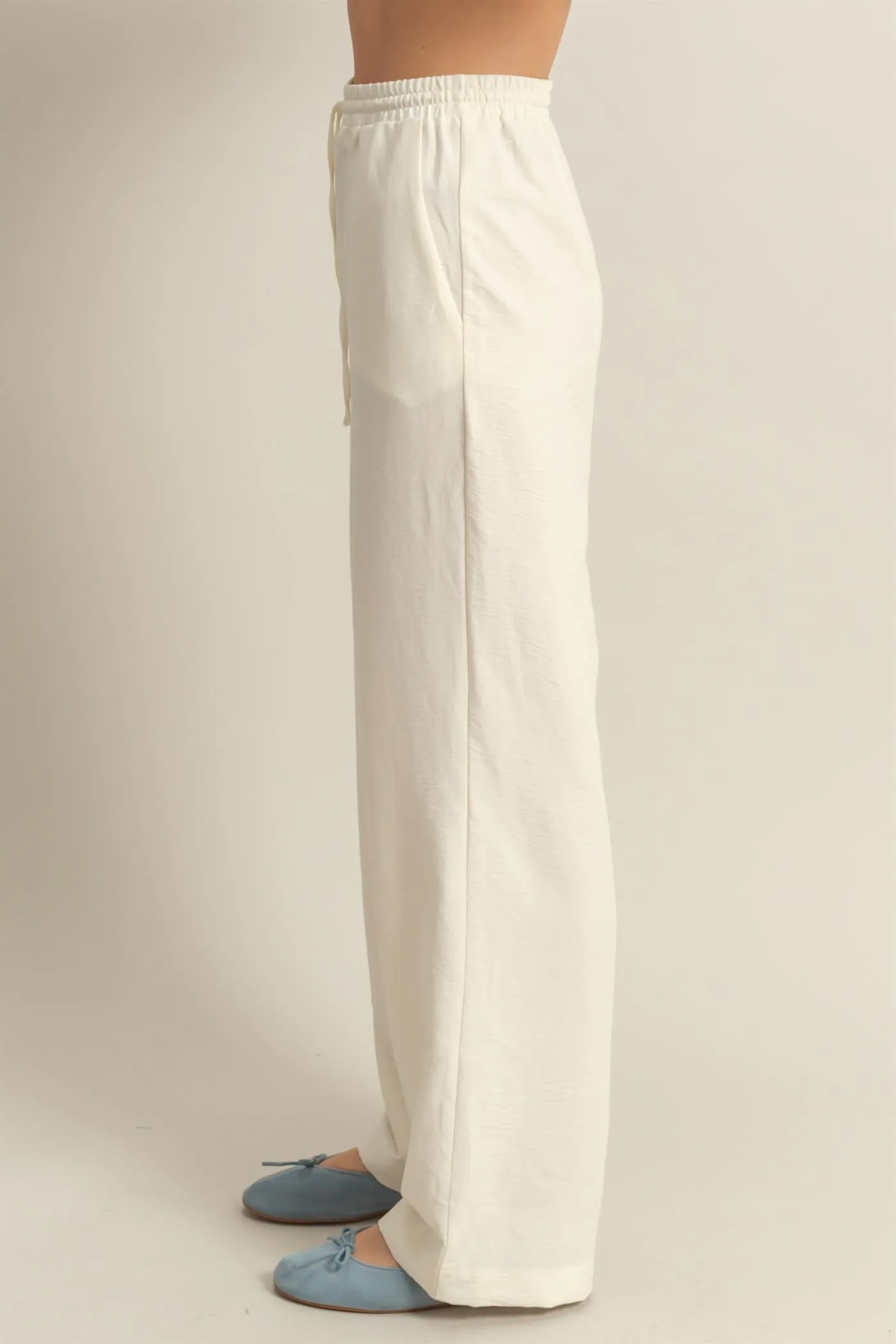 DZ25A895-High-Waist Wide Leg Woven Pants