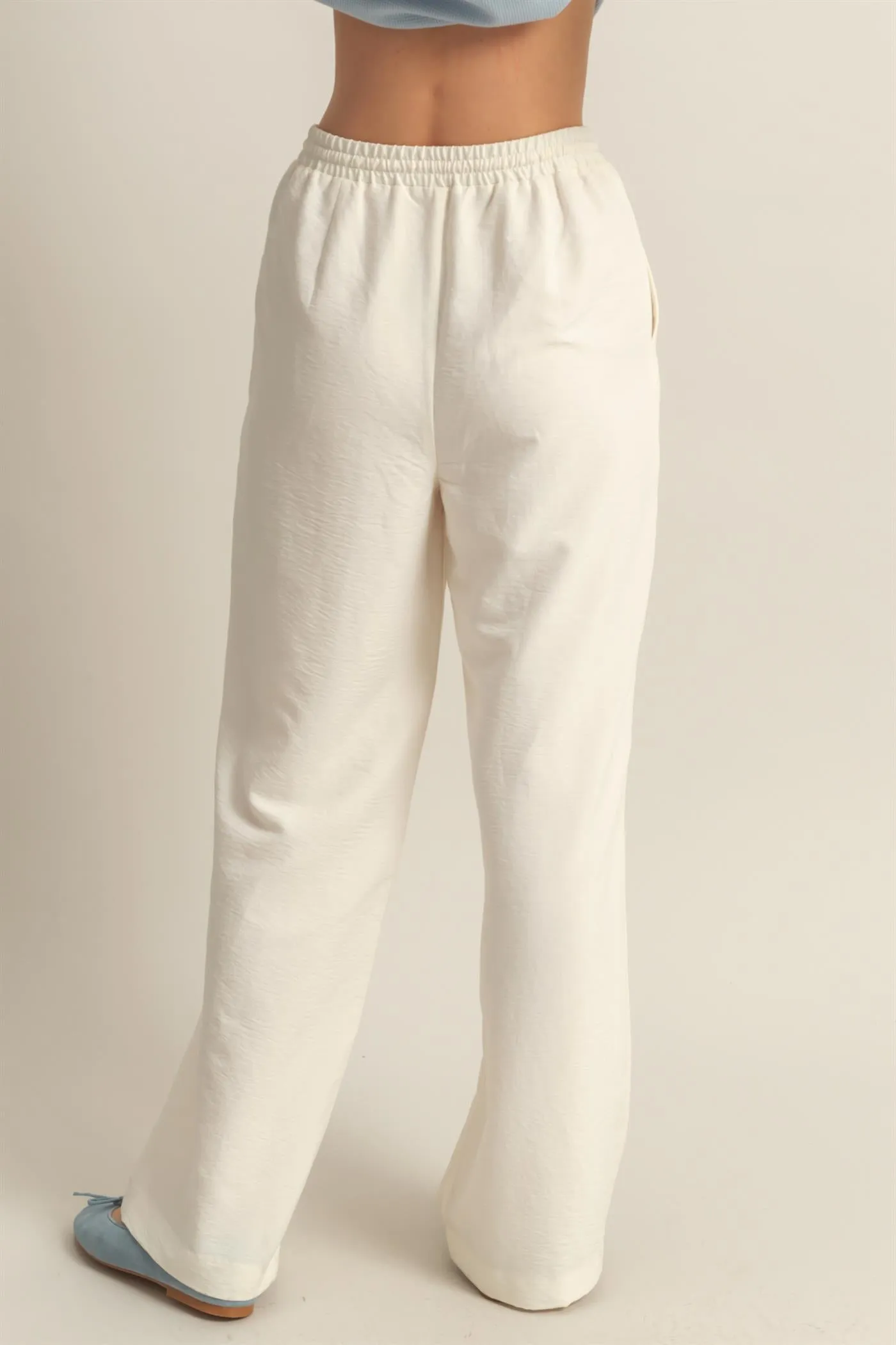 DZ25A895-High-Waist Wide Leg Woven Pants