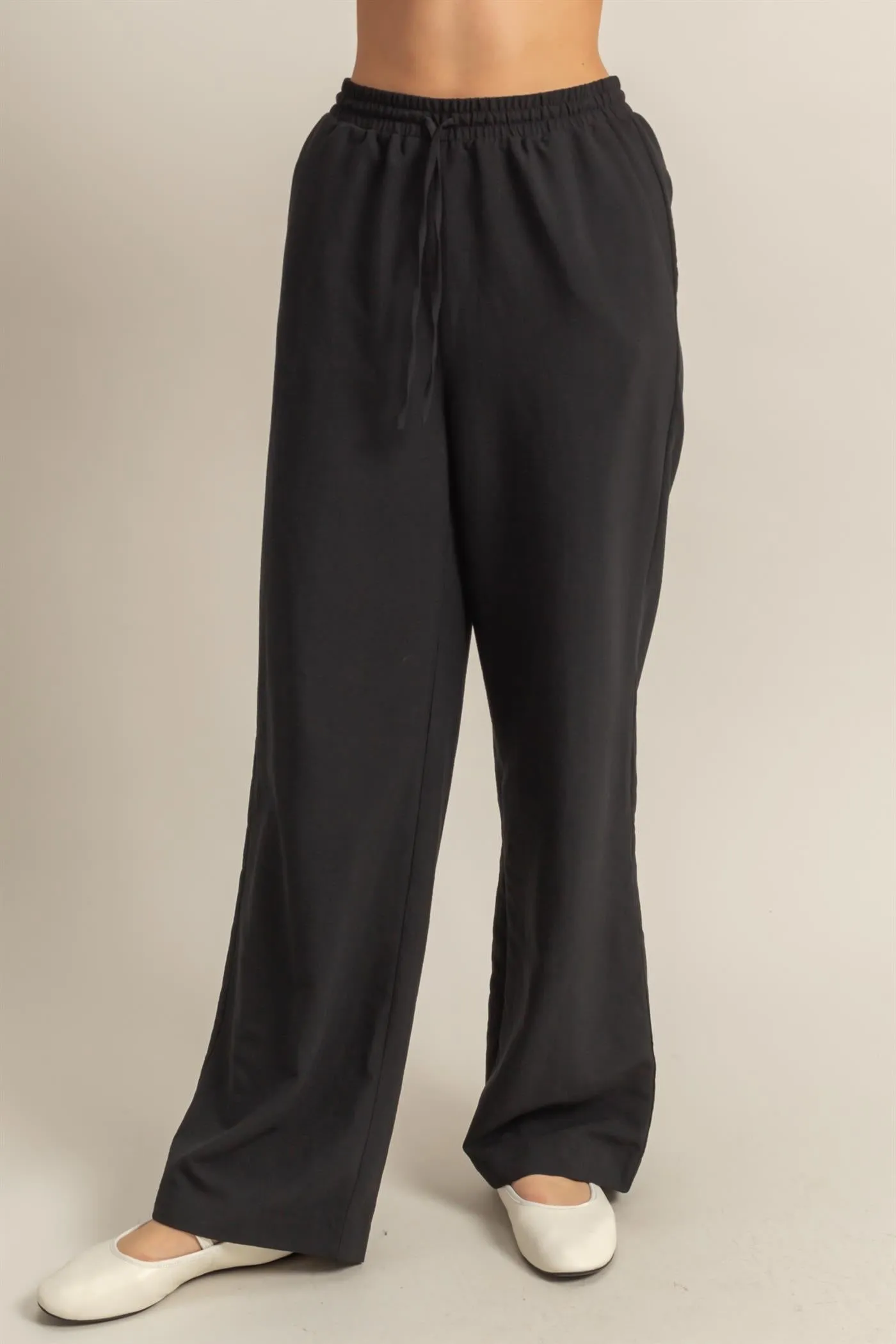 DZ25A895-High-Waist Wide Leg Woven Pants