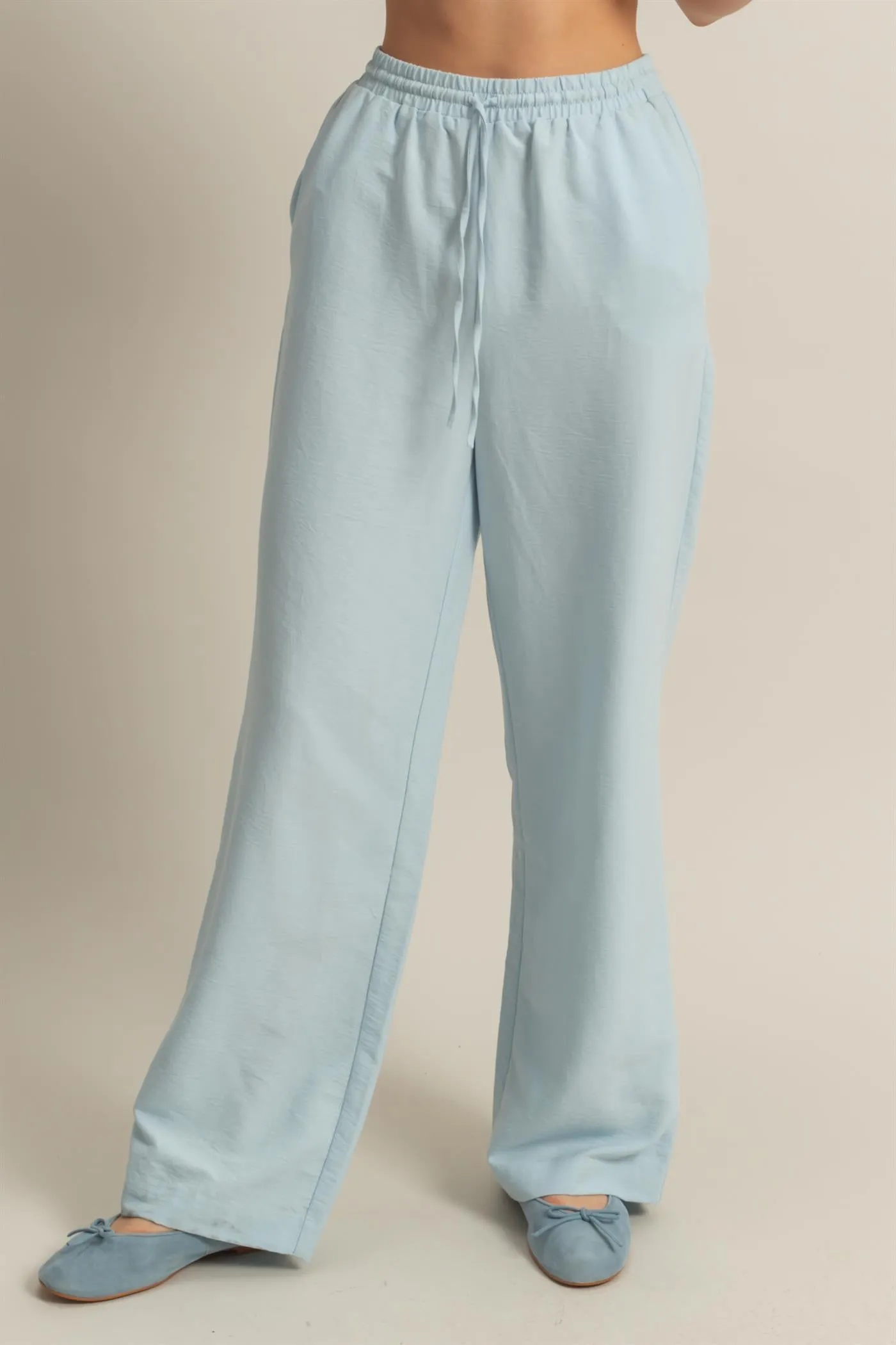 DZ25A895-High-Waist Wide Leg Woven Pants